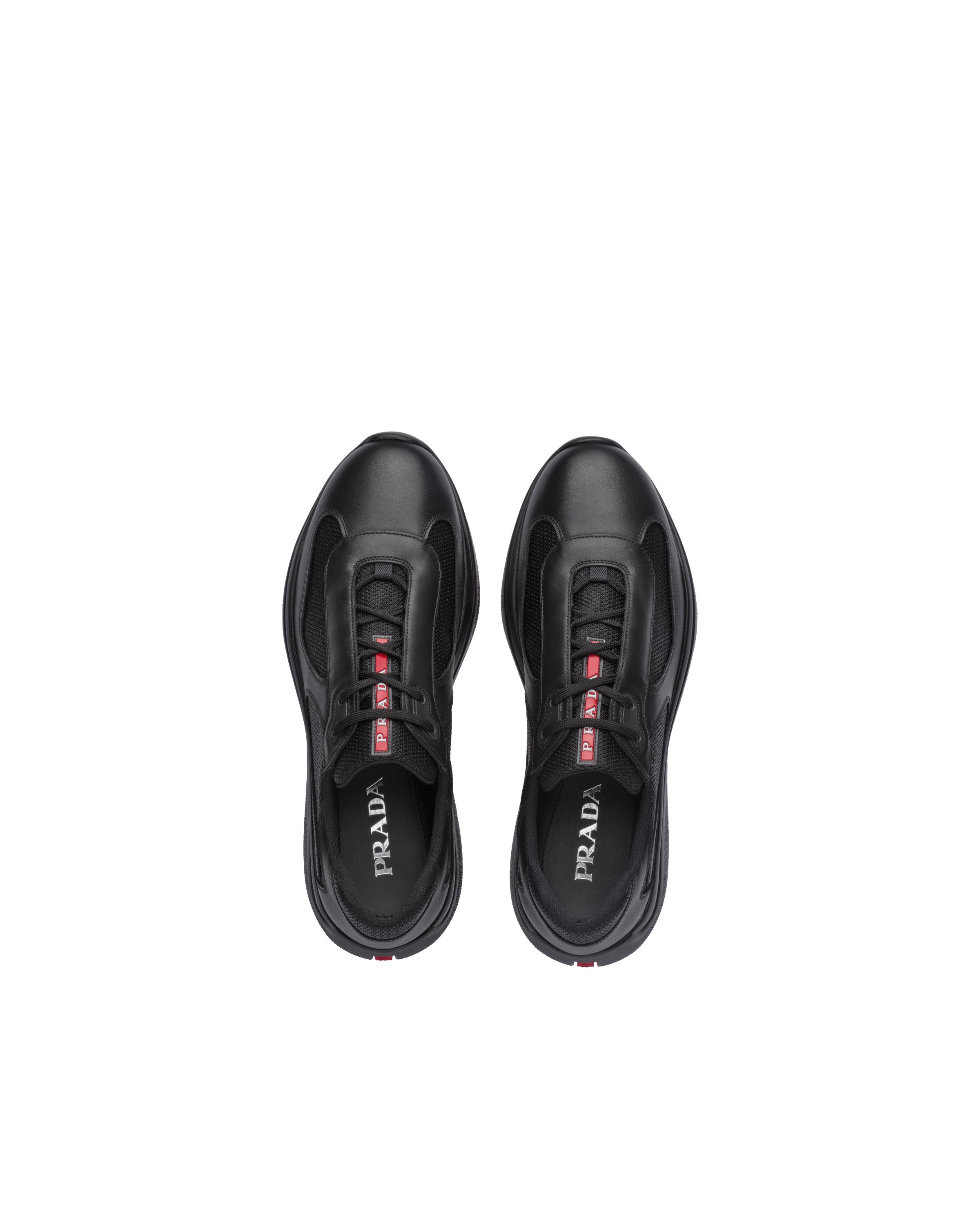 prada leather and technical fabric sneakers