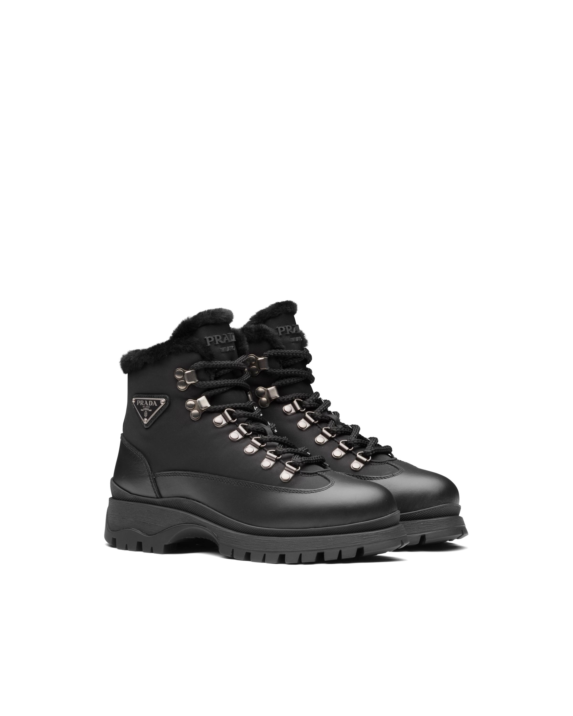 prada laced leather booties