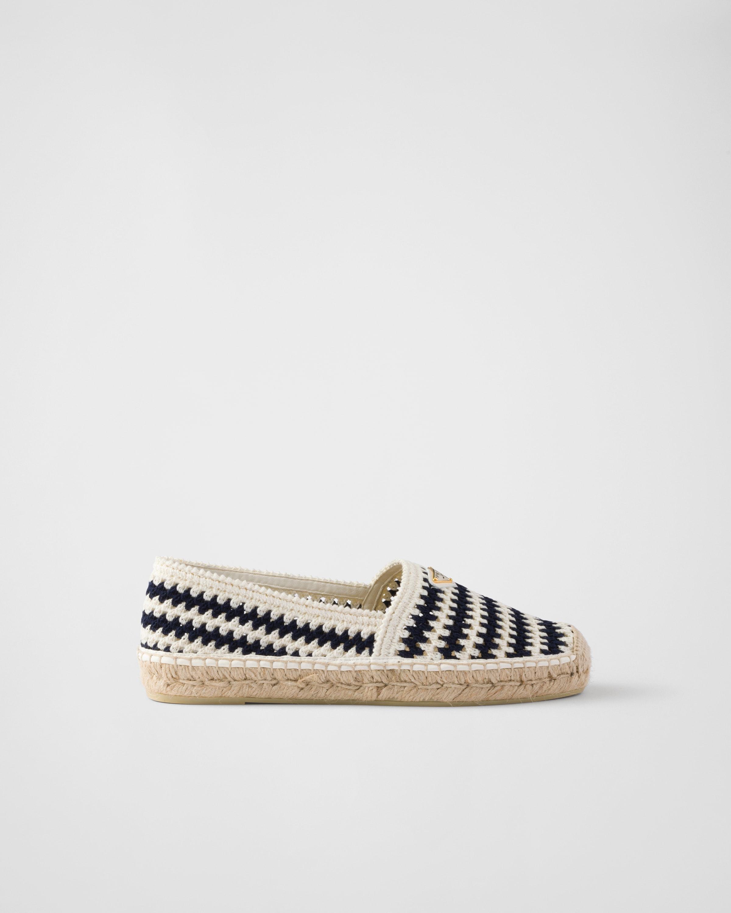 フラットシューズ PRADA Woven fabric espadrilles White/Black $_12.JPG?set_id=880000500F
