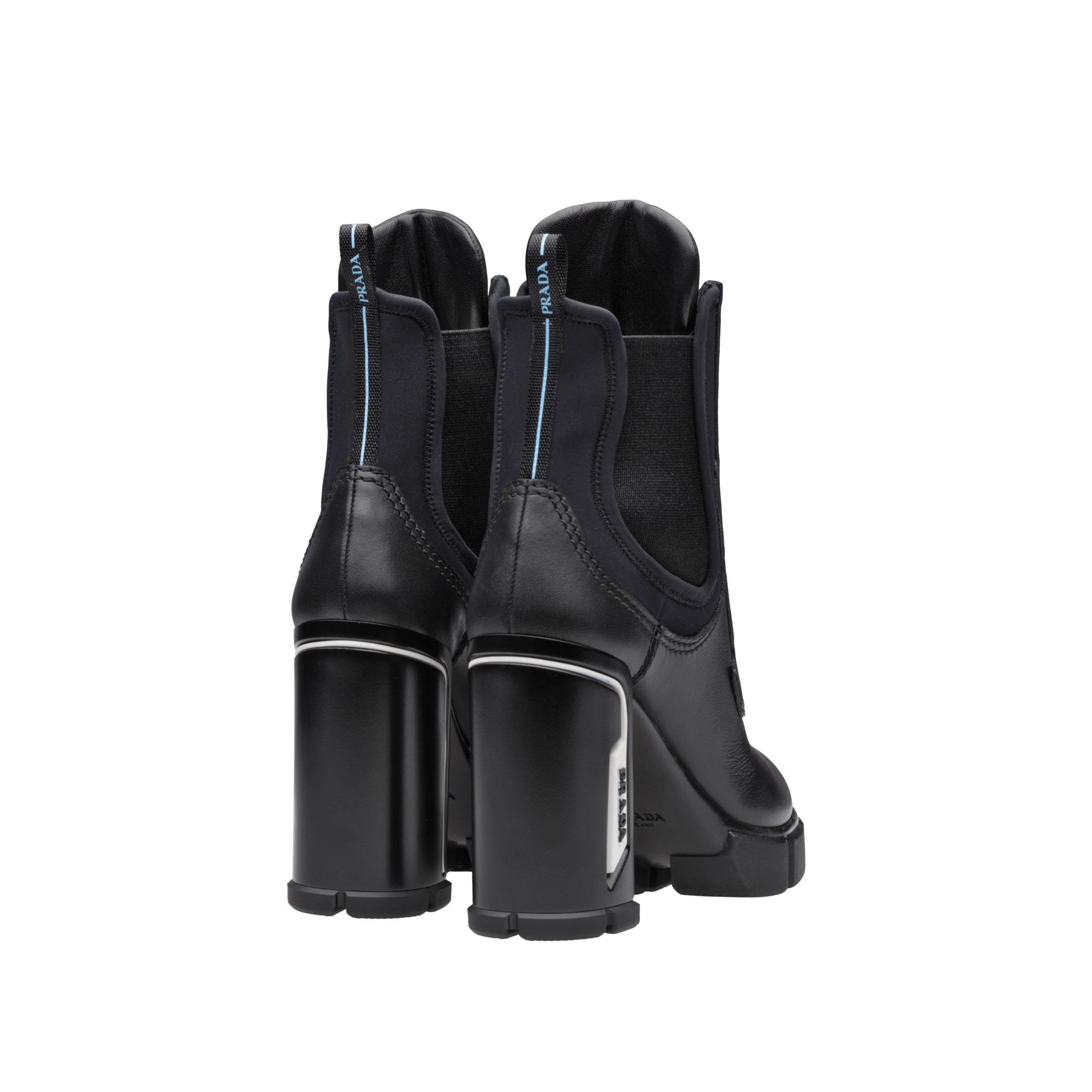 prada laced leather booties