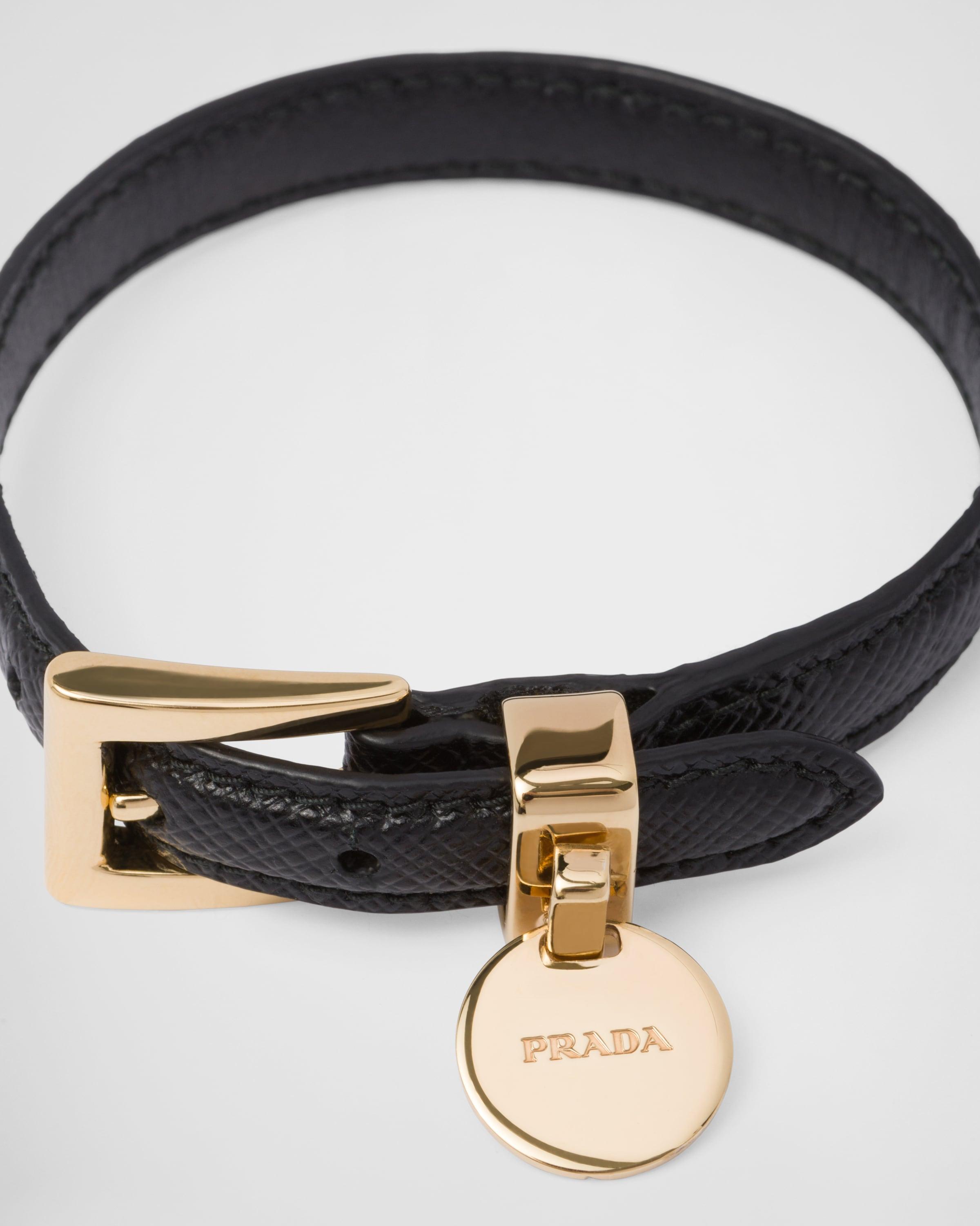 Prada Saffiano Leather Bracelet in Blau Lyst DE