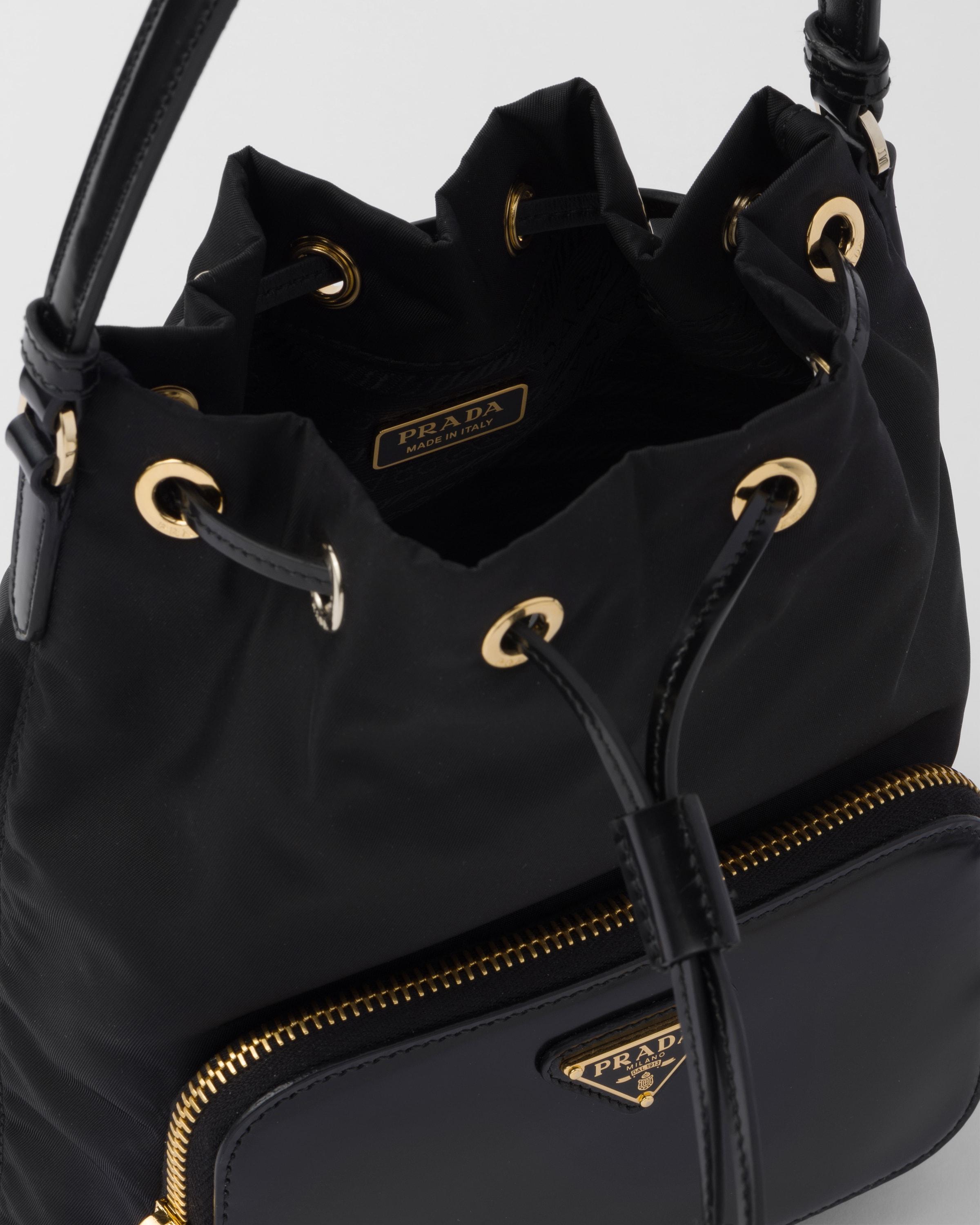 Prada Re-nylon And Brushed Leather Bag in Black | Lyst
