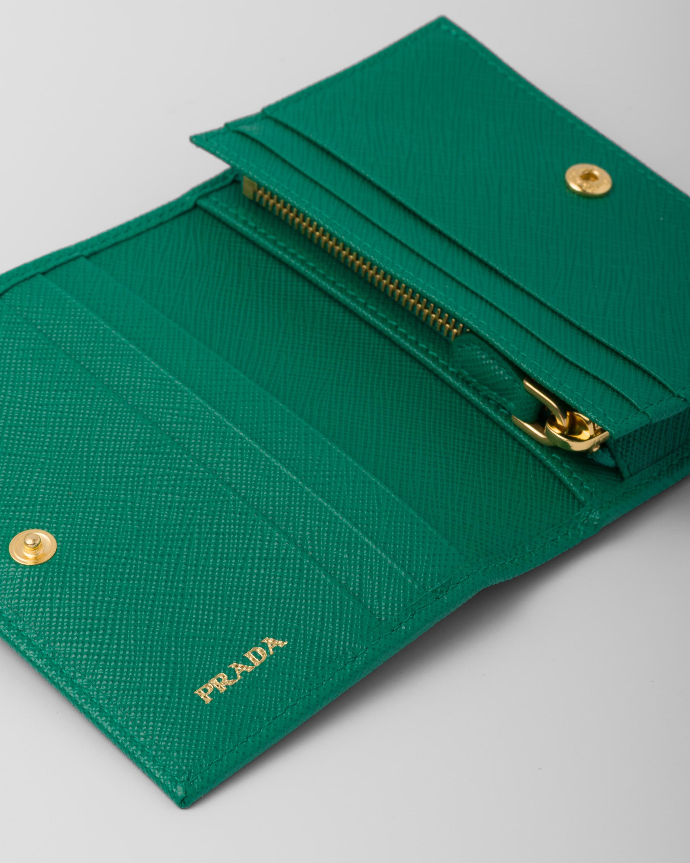 Prada Small Saffiano Leather Wallet in Green Lyst UK