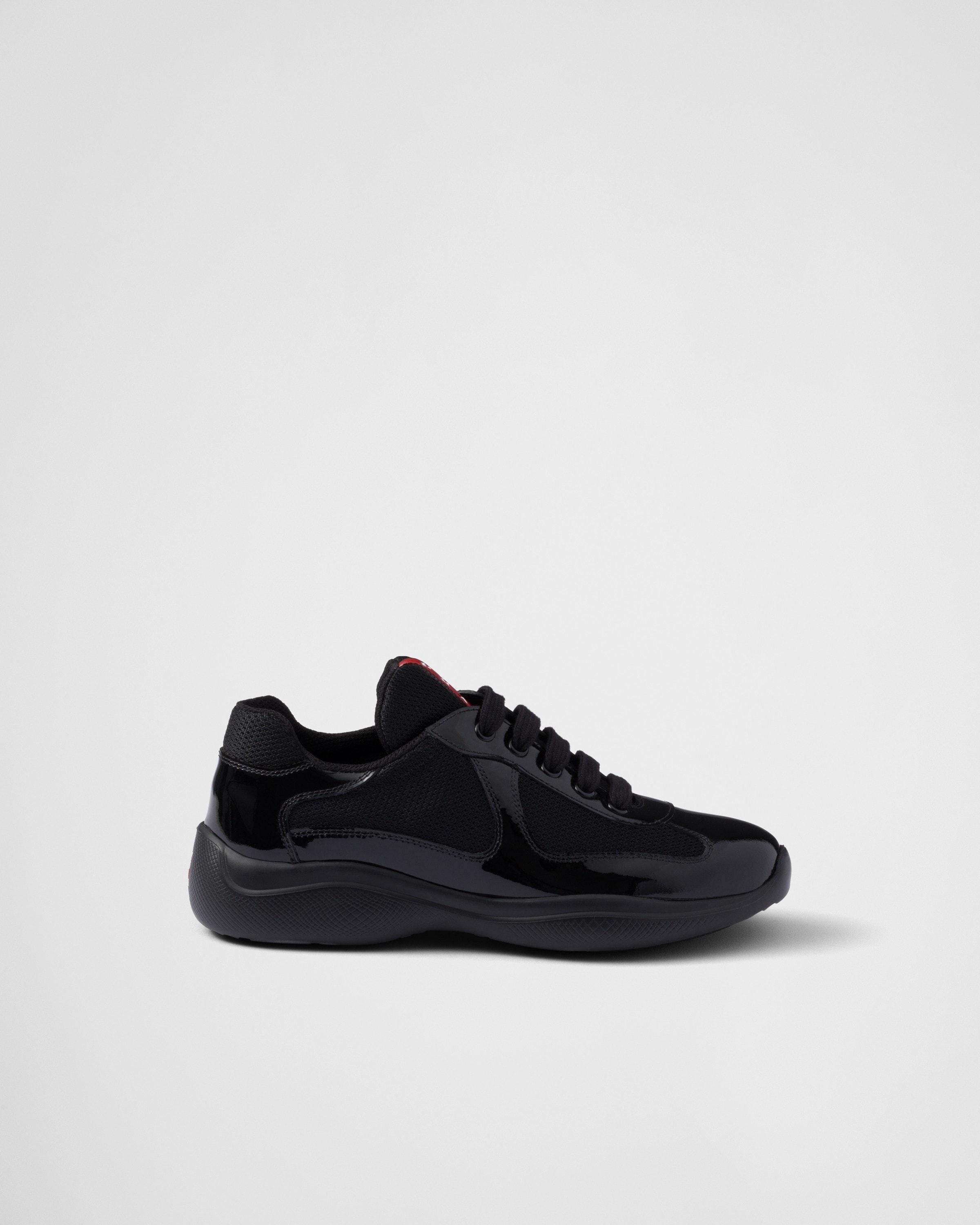 Prada America S Cup Biker Fabric Sneakers in Black Lyst UK
