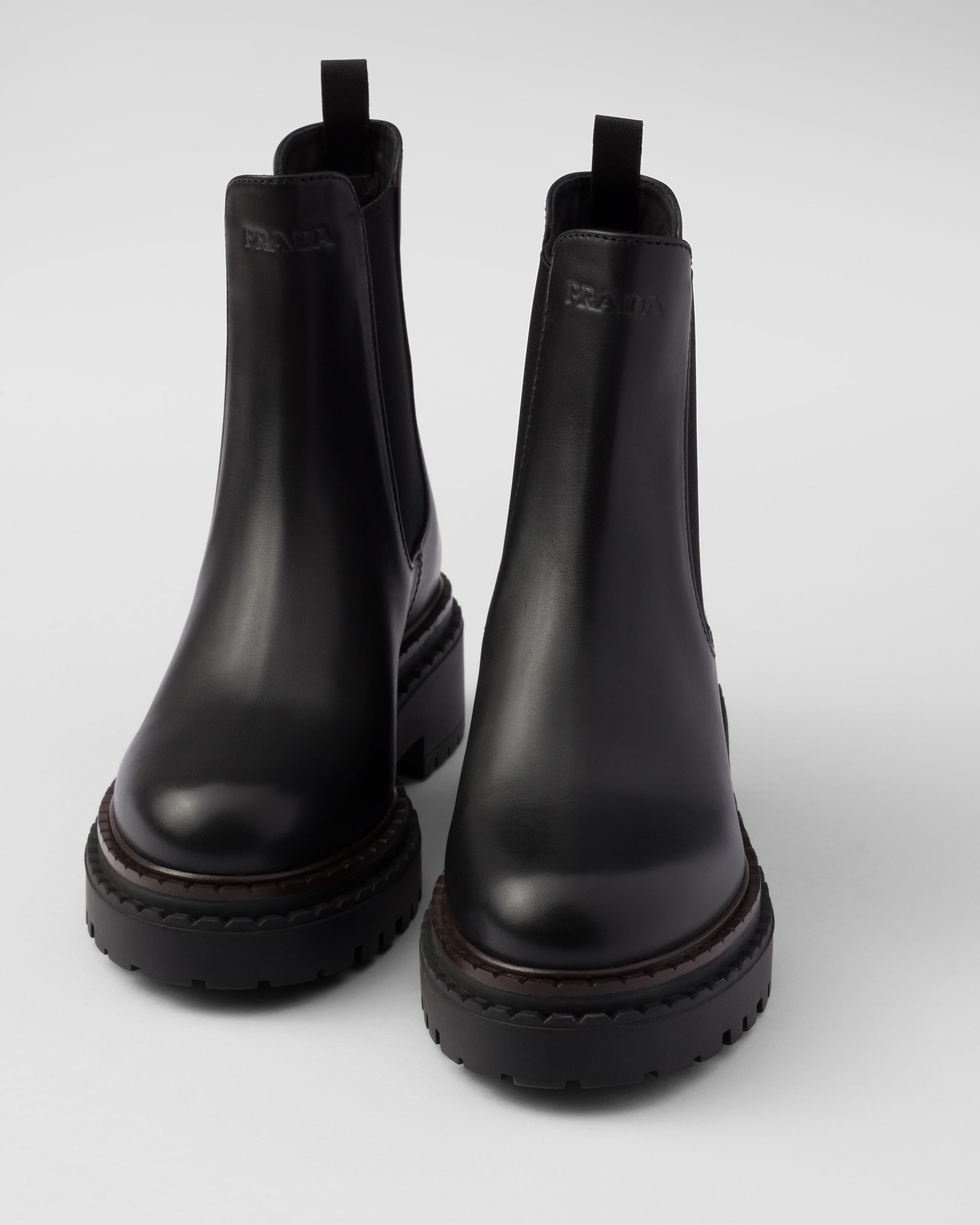 Prada Leather Chelsea Boots in Black Lyst UK