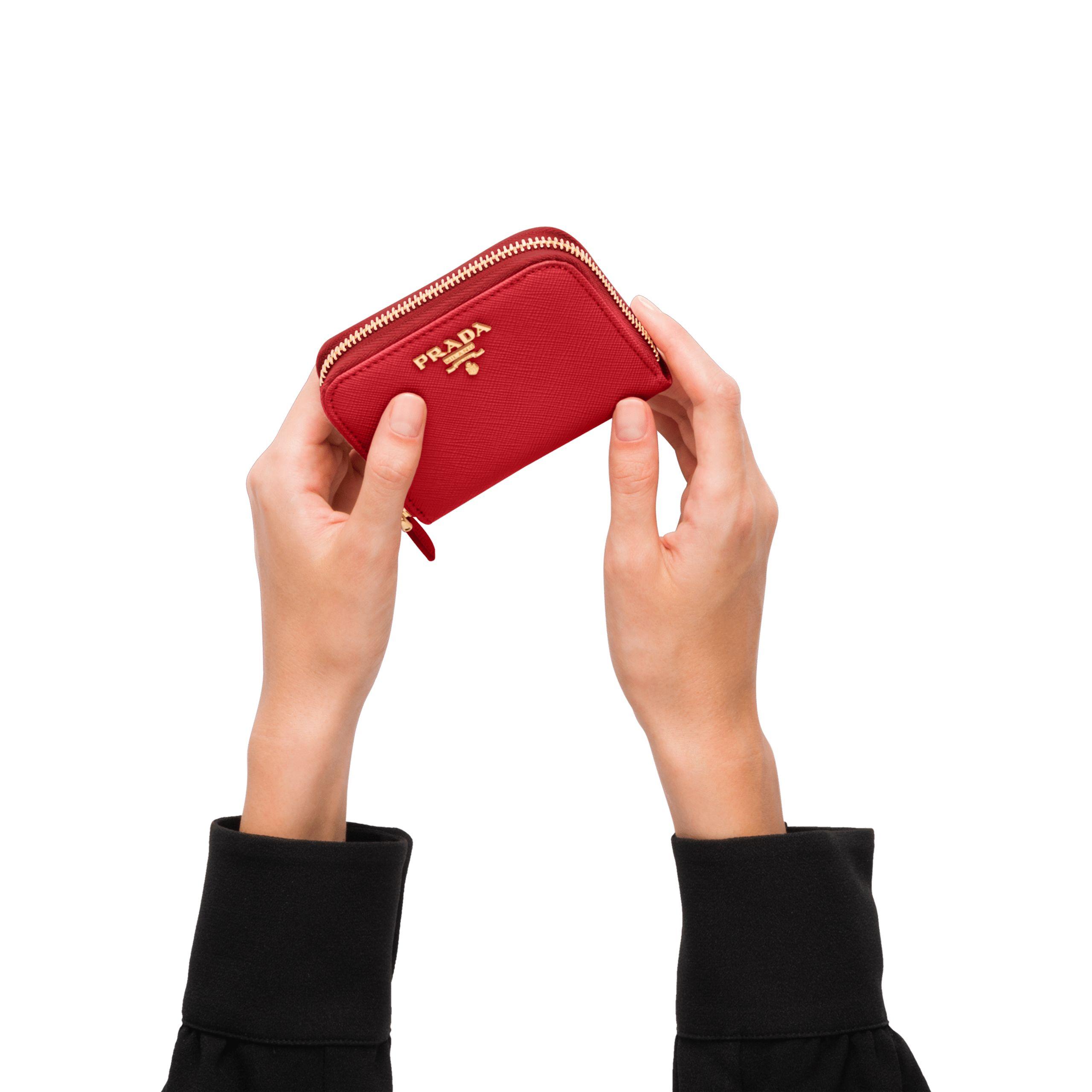 prada saffiano coin purse