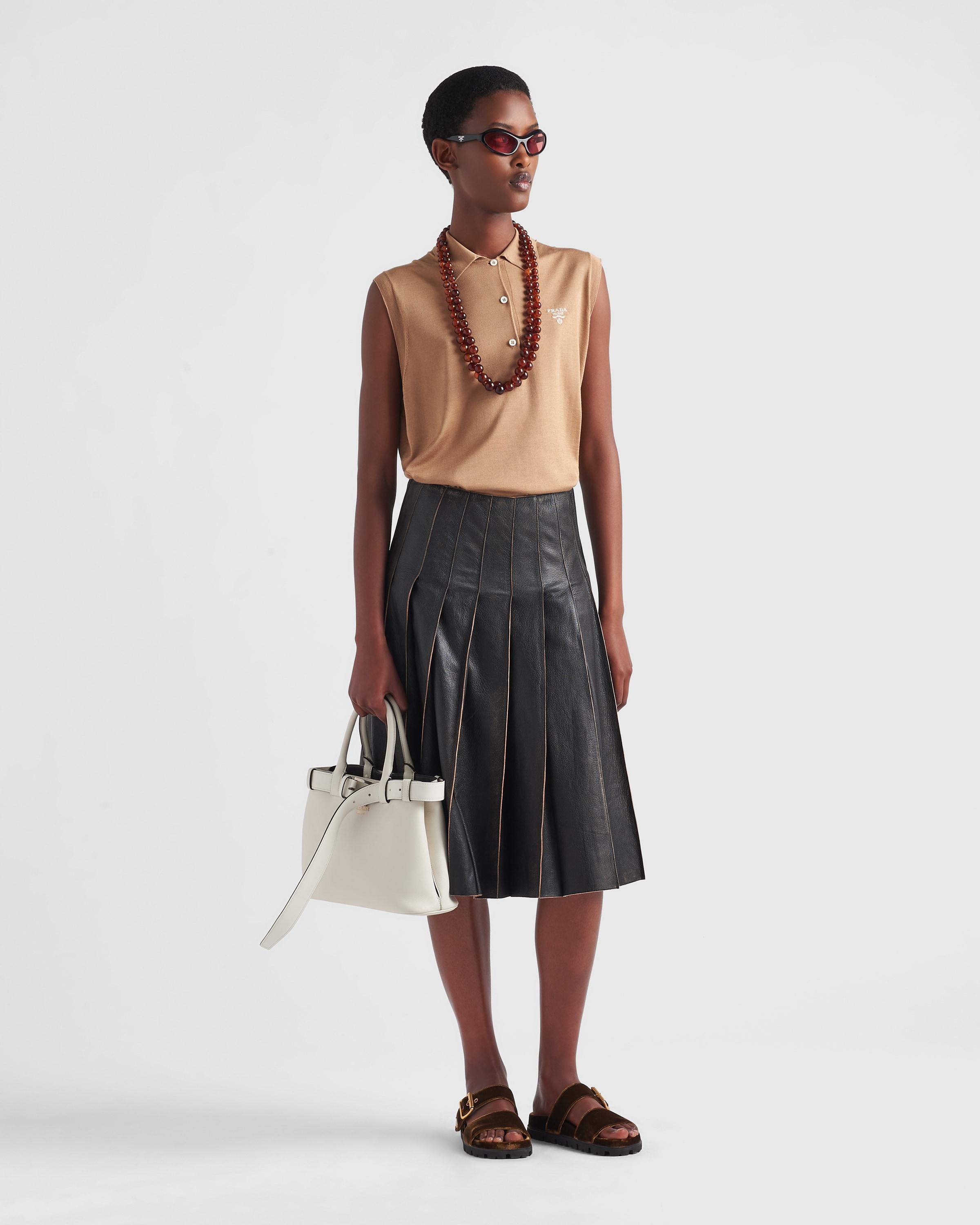 prada-Black-Pleated-Leather-