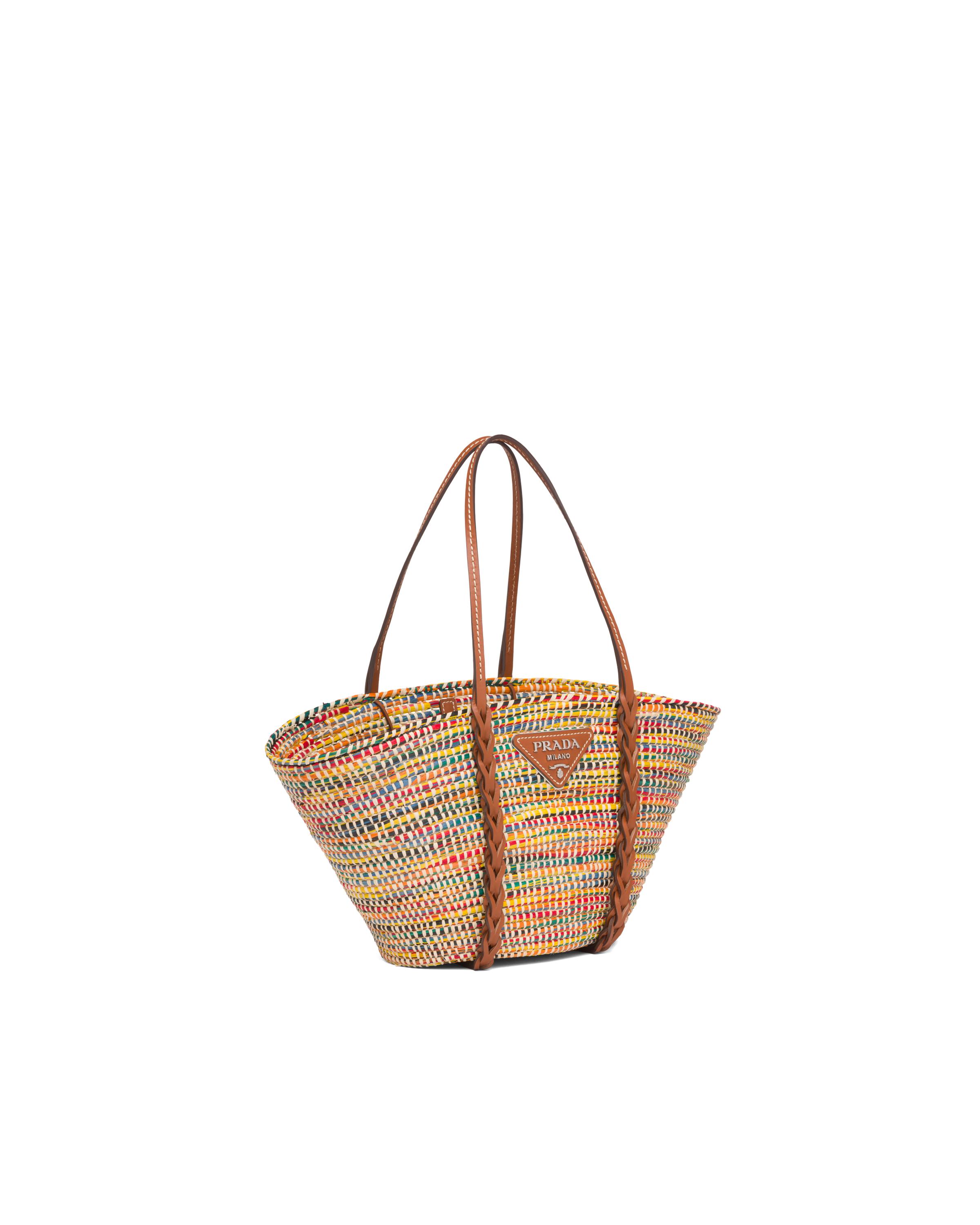 straw and leather tote