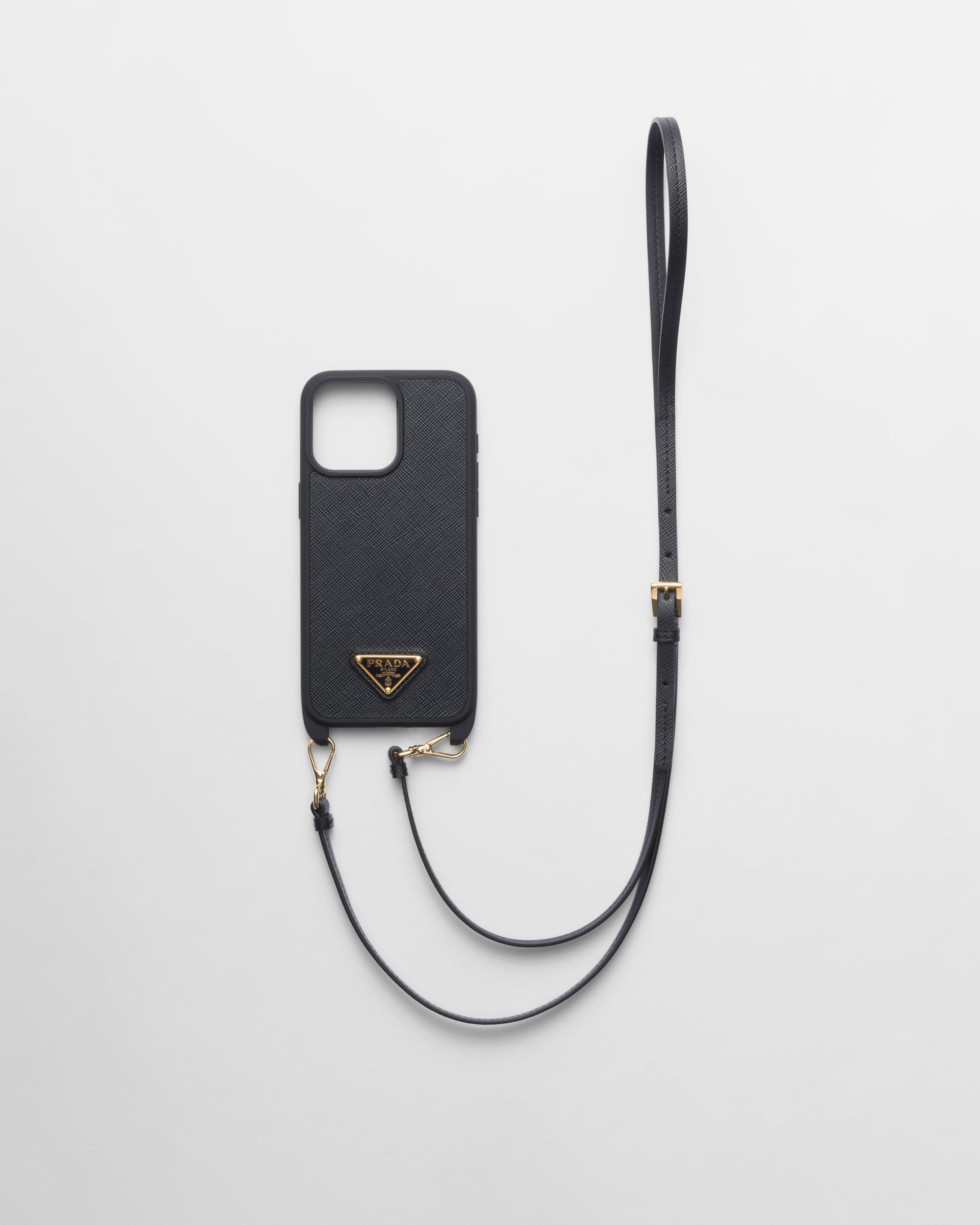 Prada Saffiano Leather Cover For Iphone 15 Pro Max in White Lyst UK