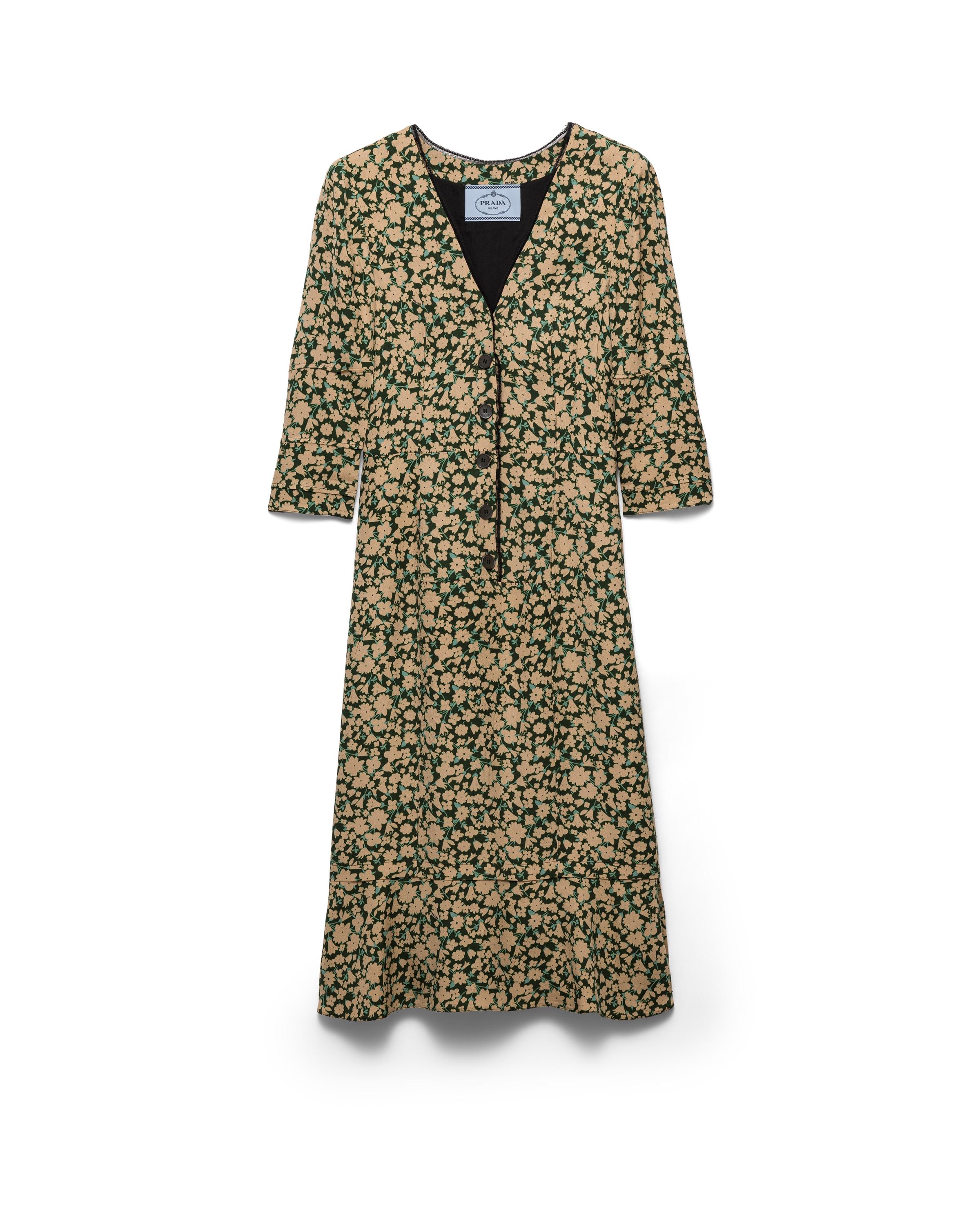 prada casual dresses Navy Ribbed Knit Cotton Dress | PRADA