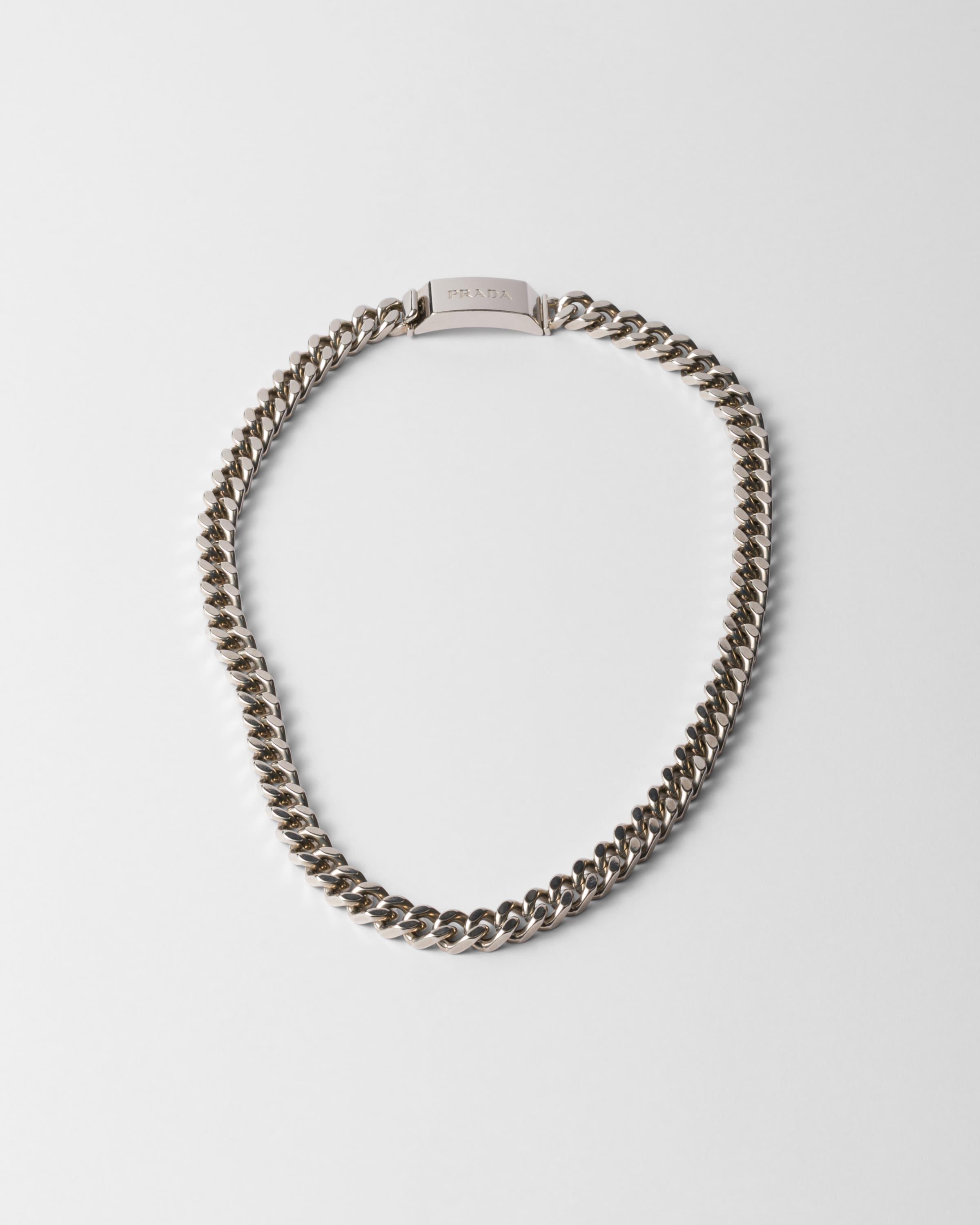 Prada Chain Necklace in Metallic for Men Lyst