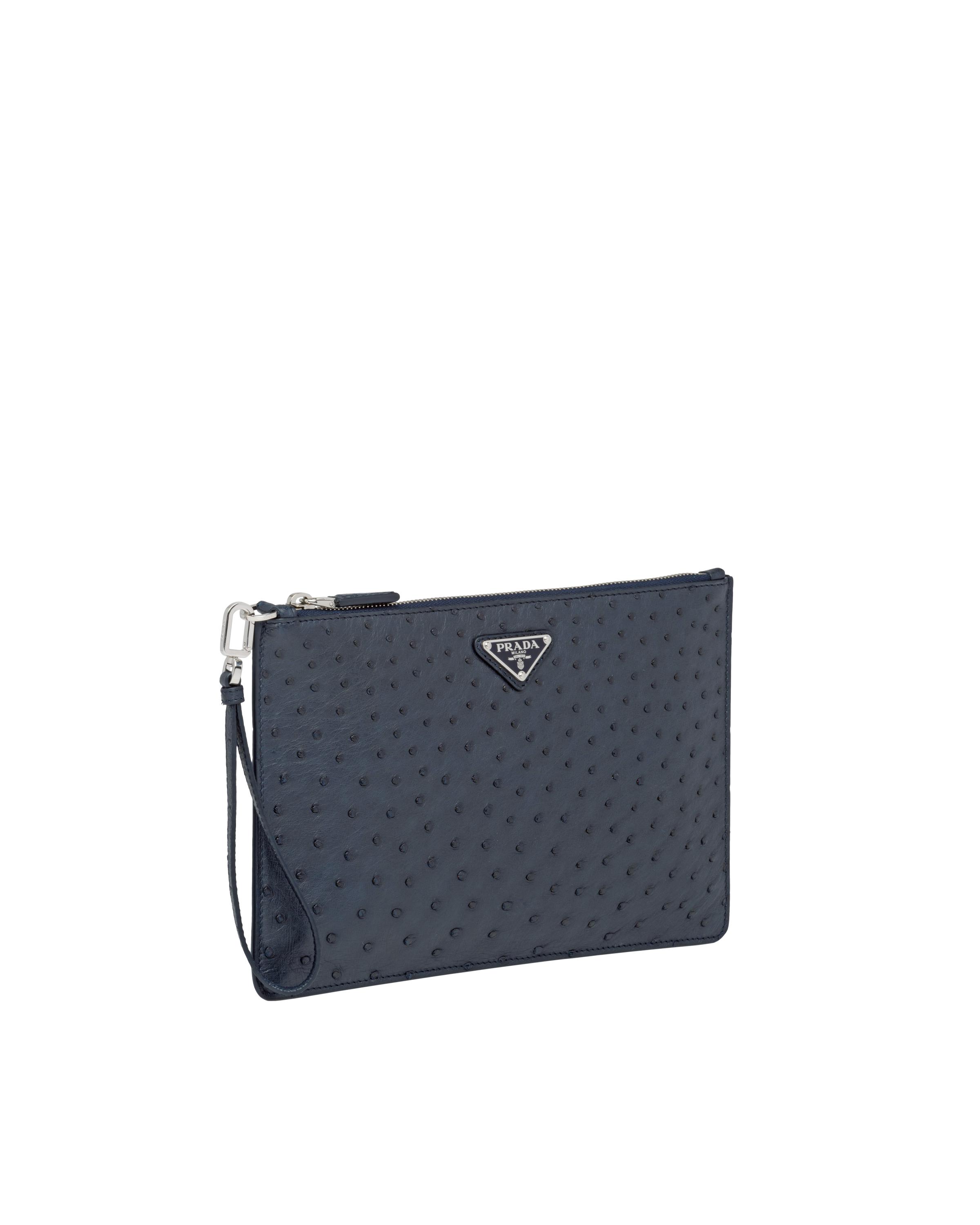 prada logo plaque clutch bag