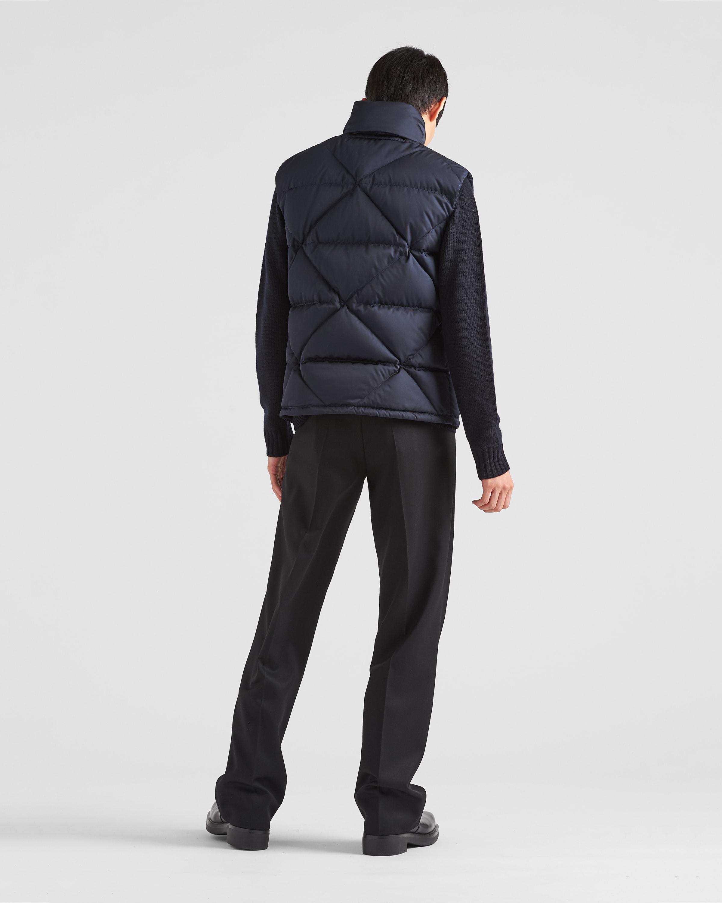 Prada Logo-Print Padded Vest in Blue for Men | Lyst UK