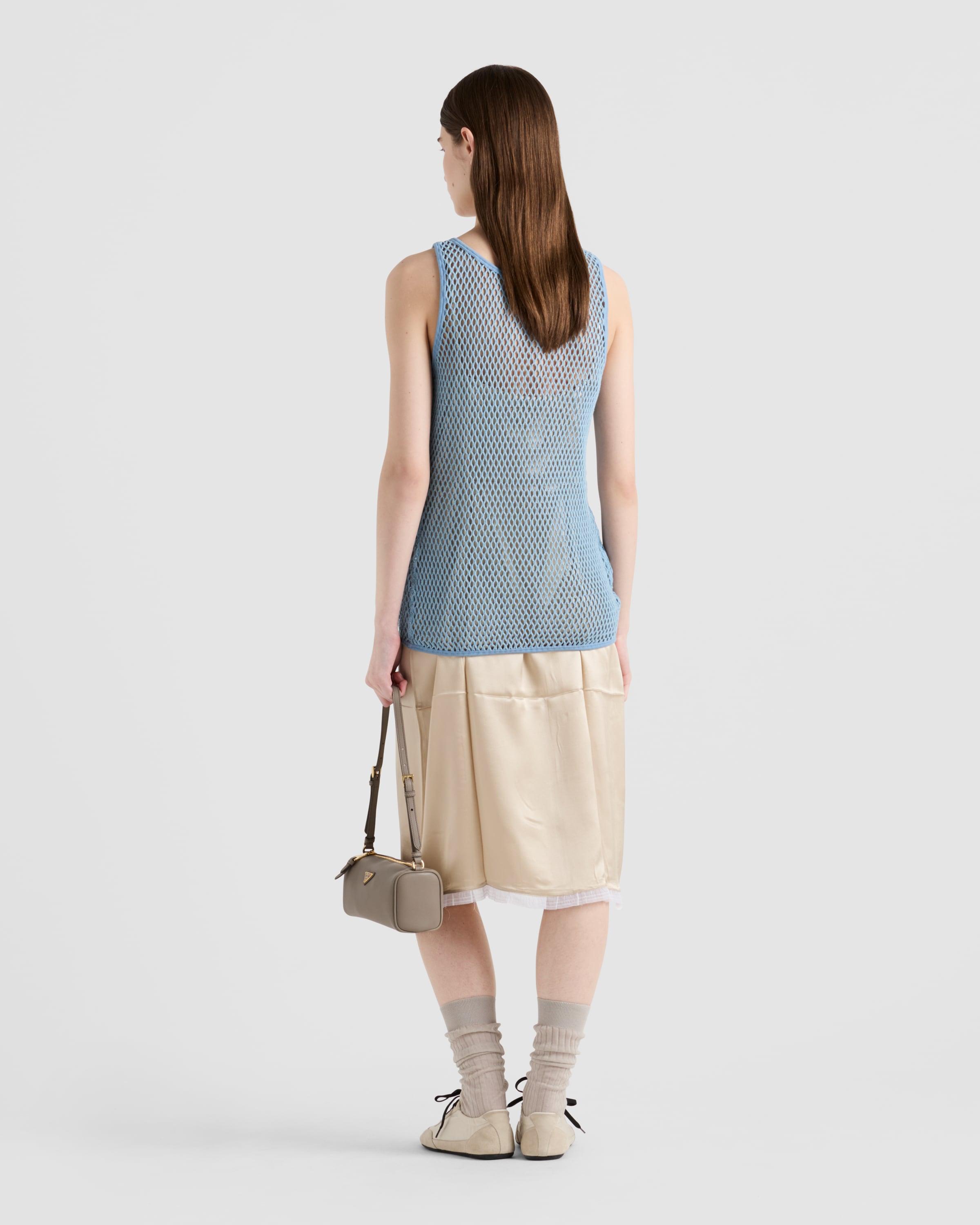 トップス SS1999 PRADA MESH SHIRT Prada Sleeveless Cotton Mesh Top | Saks Fifth Avenue