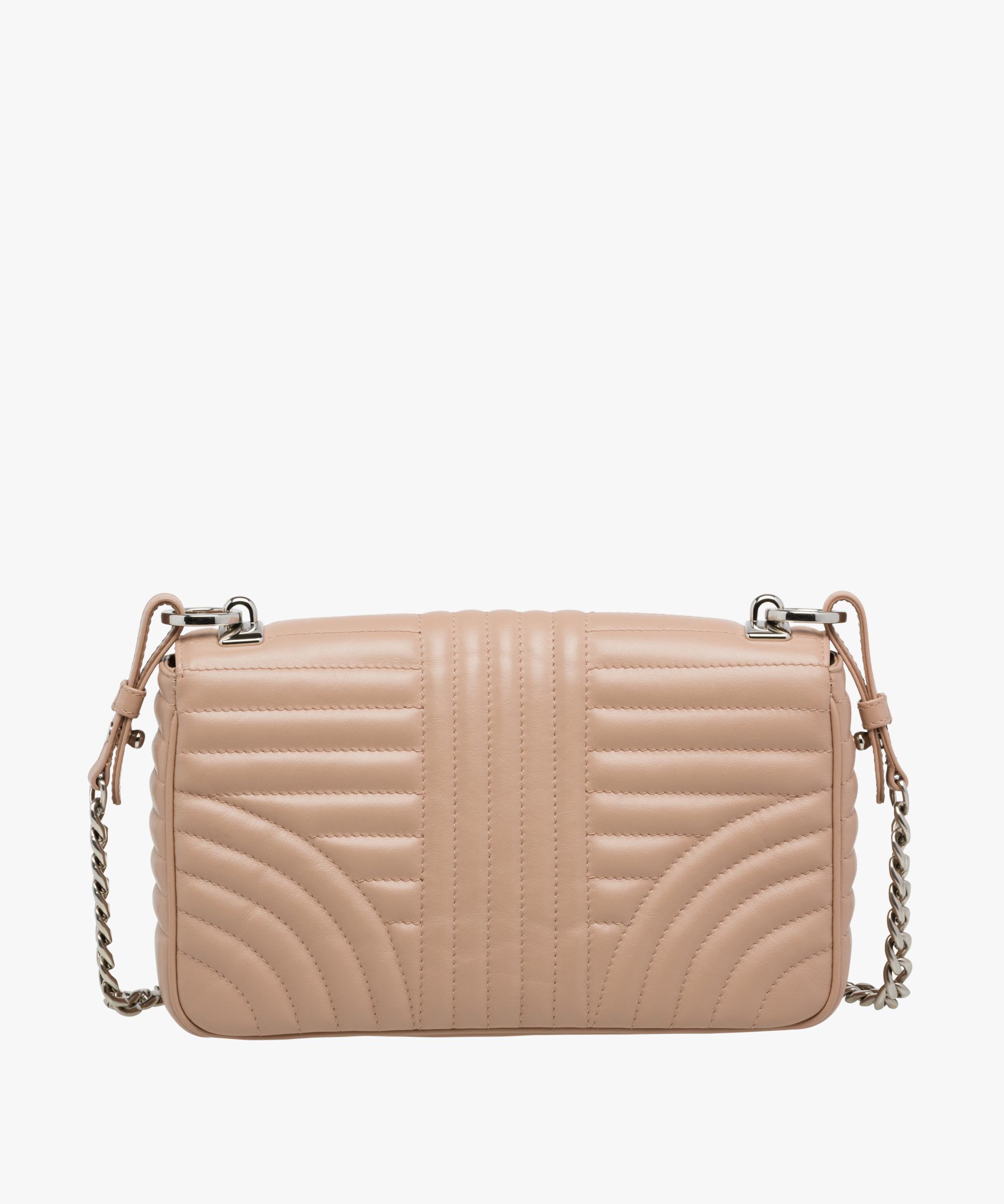 nude prada shoulder bag