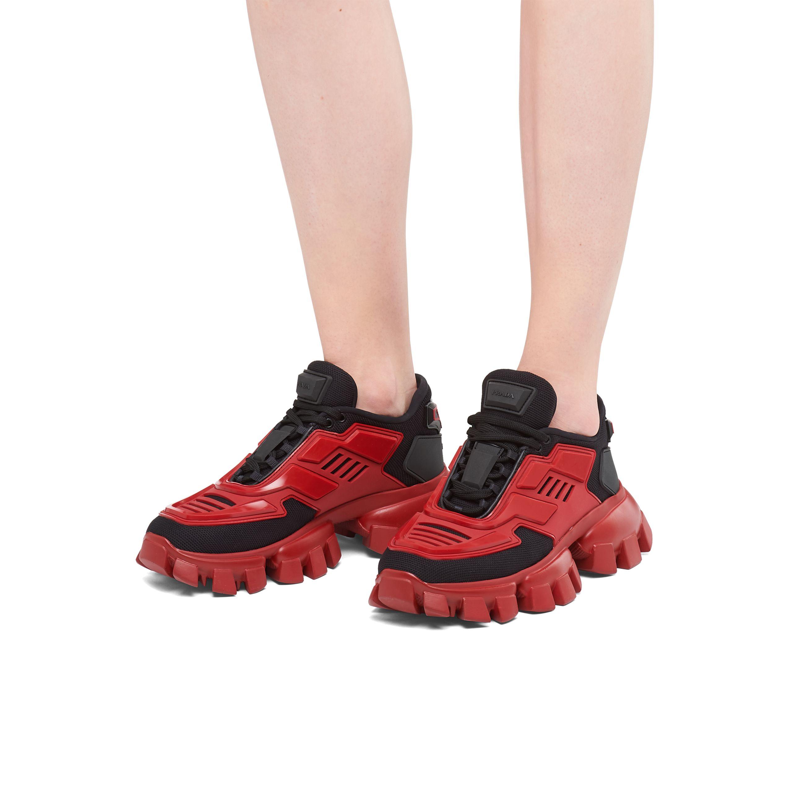 prada sneakers cloudbust red