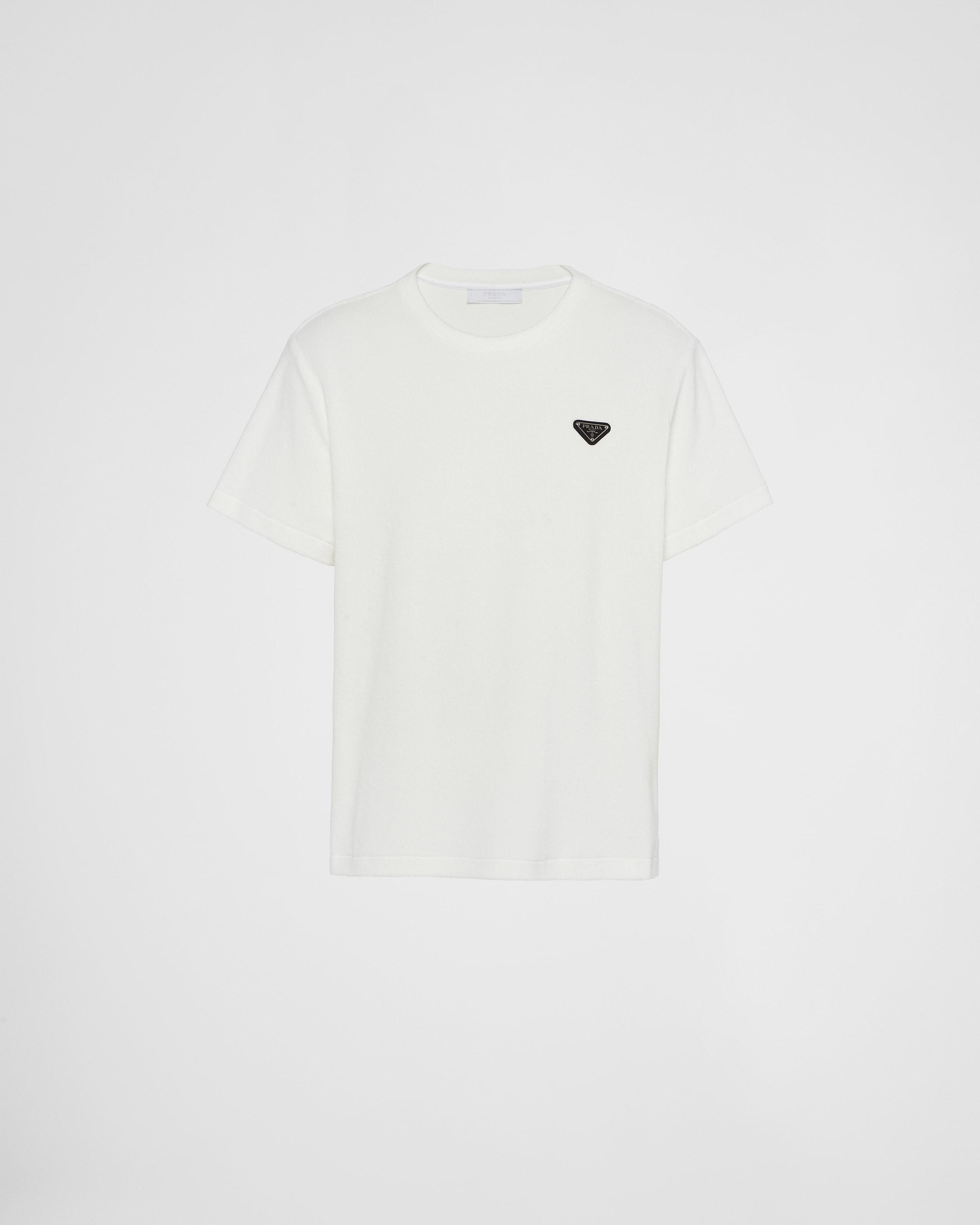 Prada Terry Towelling T Shirt in White for Men Lyst UK