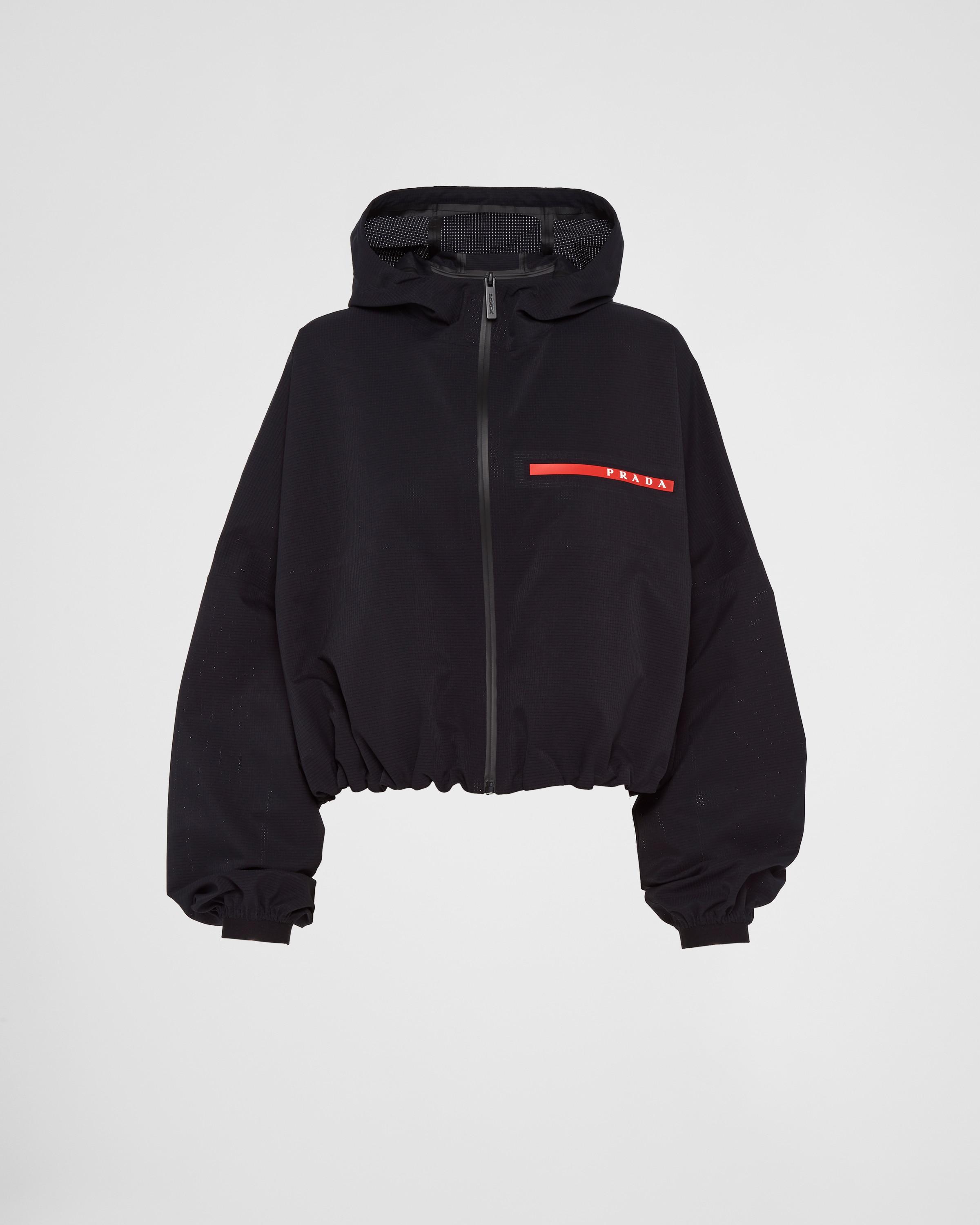 Prada Light Bi stretch Hooded Jacket in Blue Lyst UK