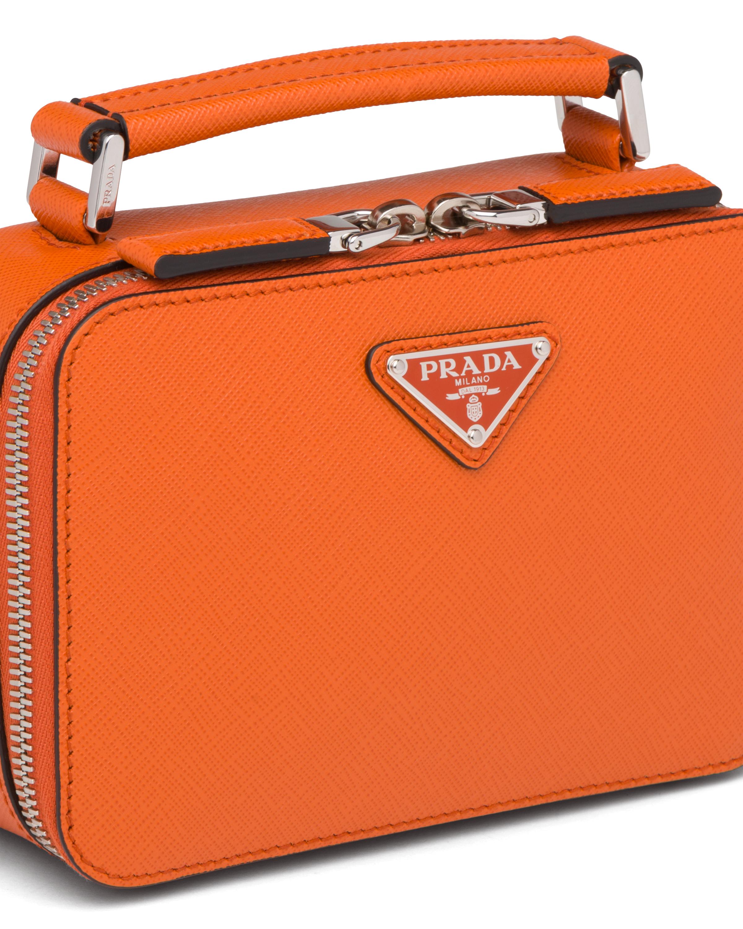 Prada Brique Saffiano Leather Cross-body Bag in Papaya (Orange 