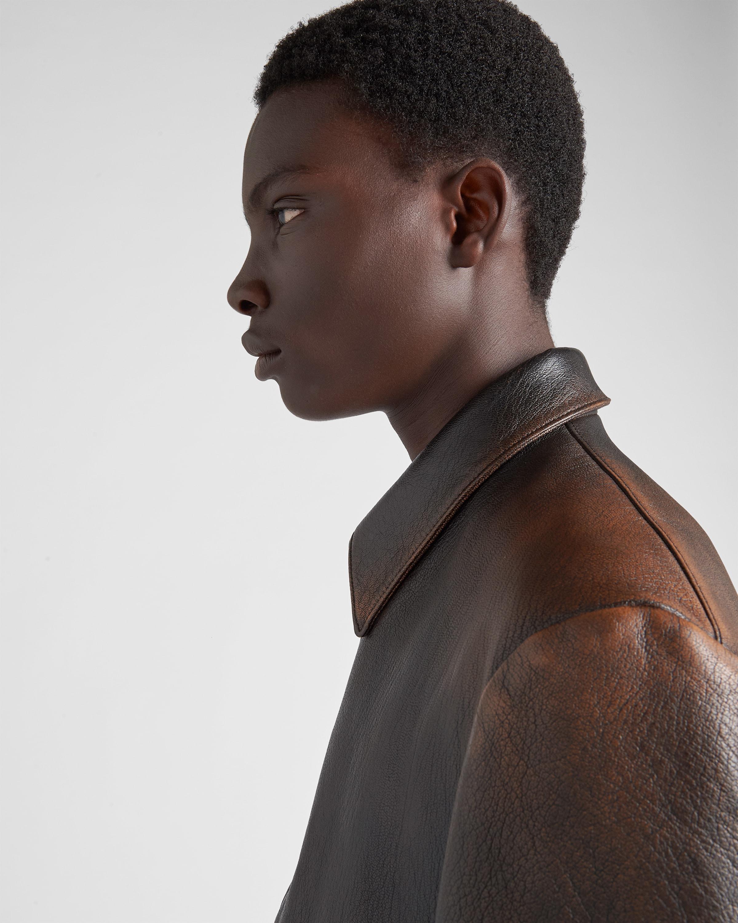 Prada Nappa Leather Blouson Jacket in 