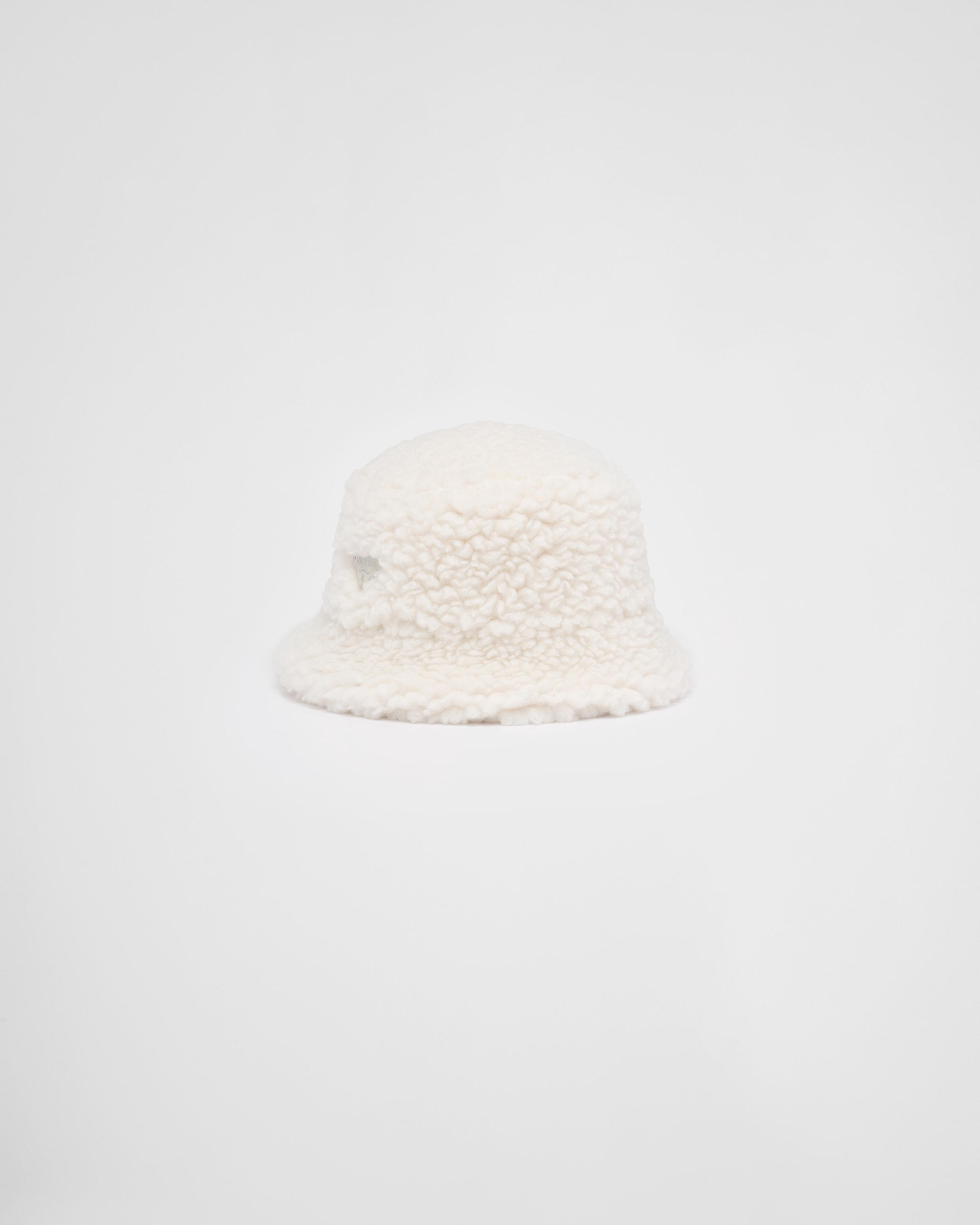 Prada Wool And Cashmere Bucket Hat in White | Lyst