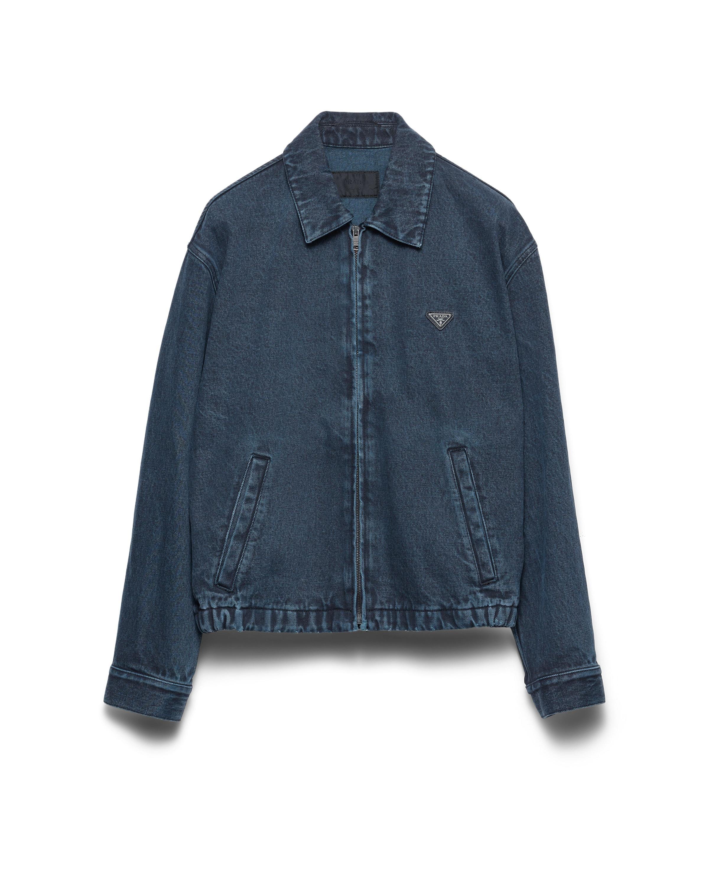 Prada Denim Blouson Jacket in Blue for Men | Lyst