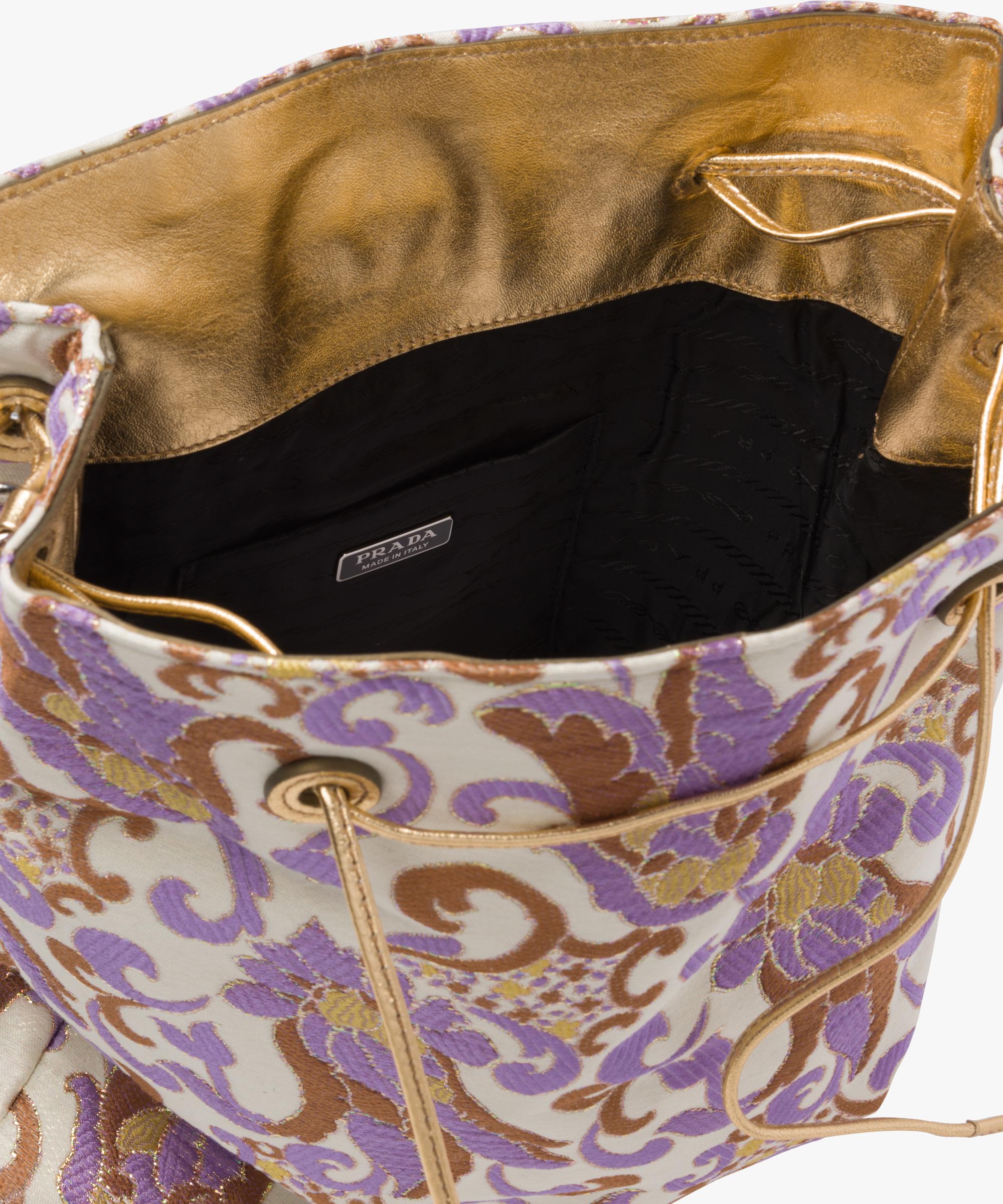 prada brocade shoulder bag