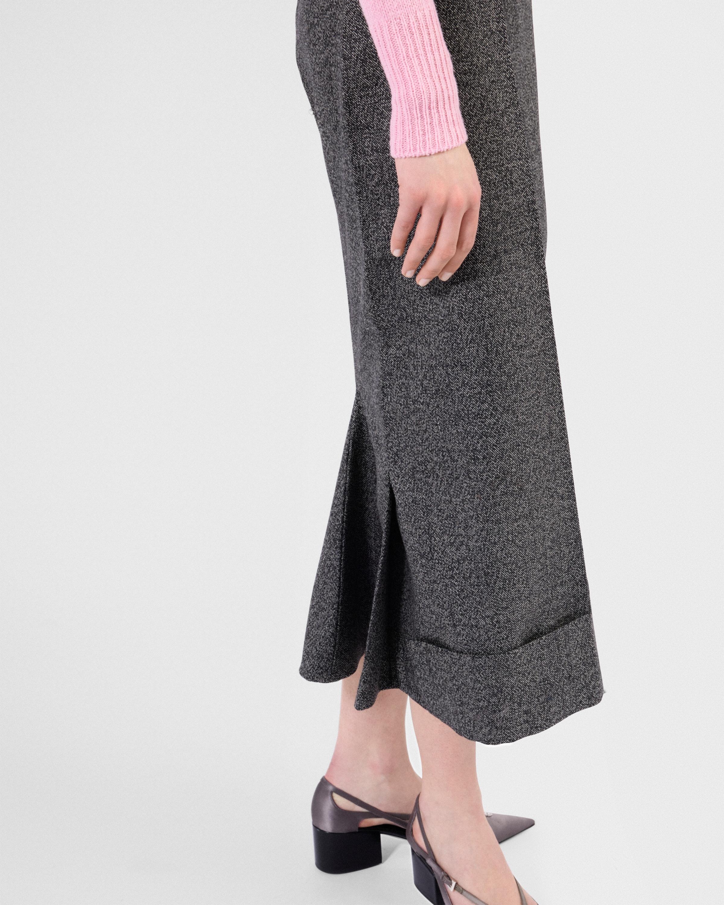 【プラダ・PRADA】Mouline maxi-skirt Prada Mouliné Maxi-Skirt in Gray | Lyst