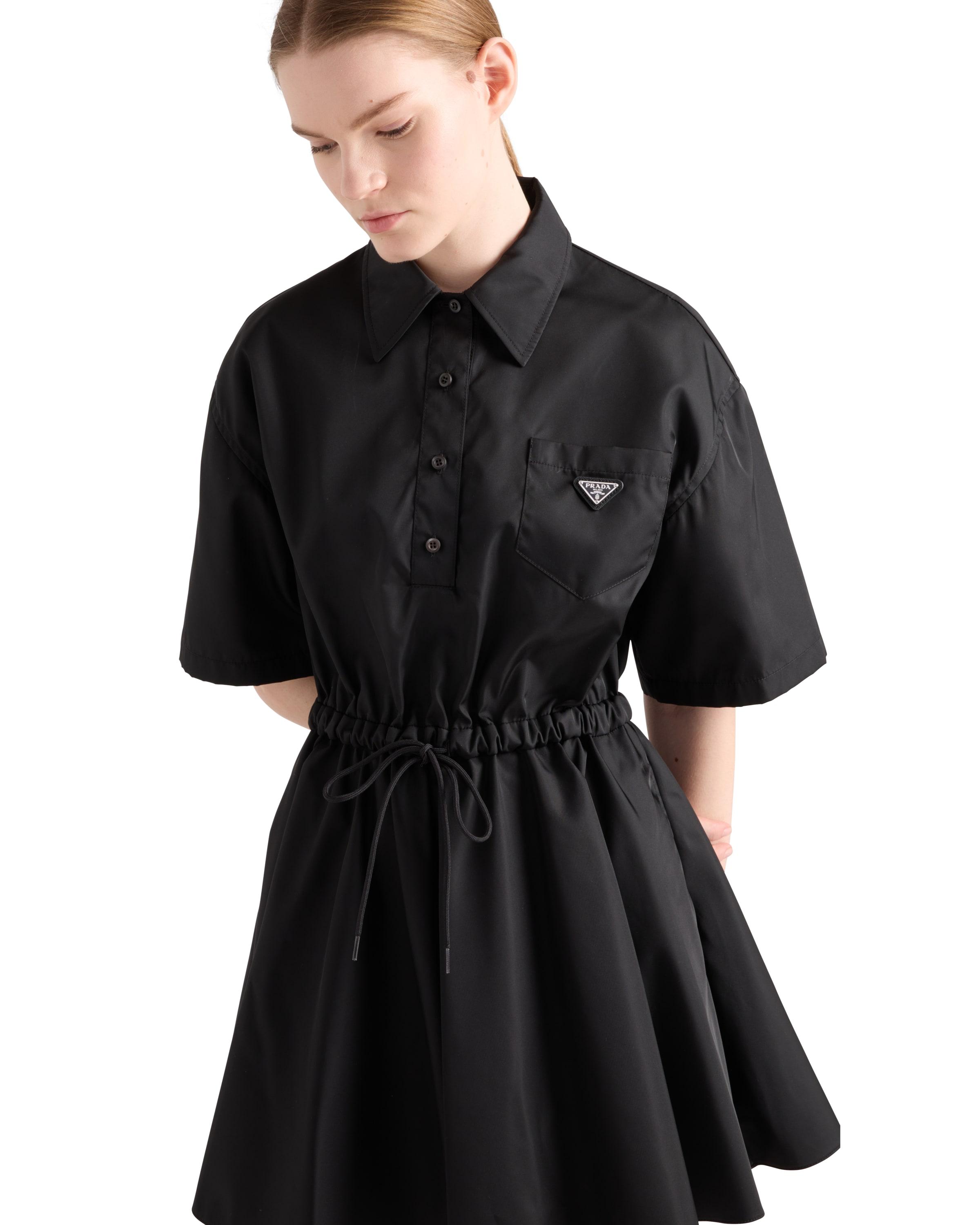 prada black mini dress Prada Re-nylon Mini-dress, Woman, Black, Size 36