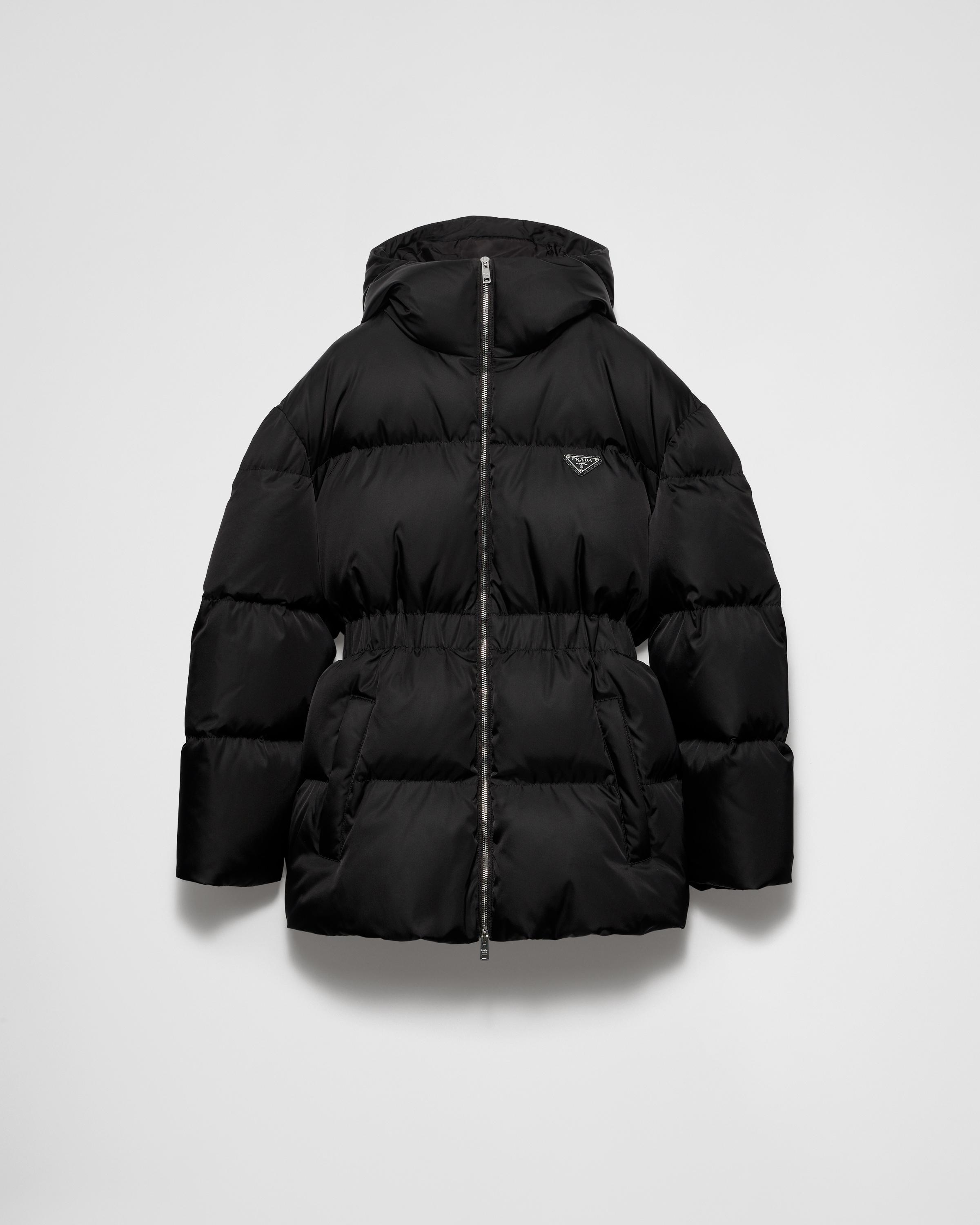 Prada Re-Nylon Down Jacket in Black | Lyst Prada Re-Nylon Down Jacket in Black | Lyst