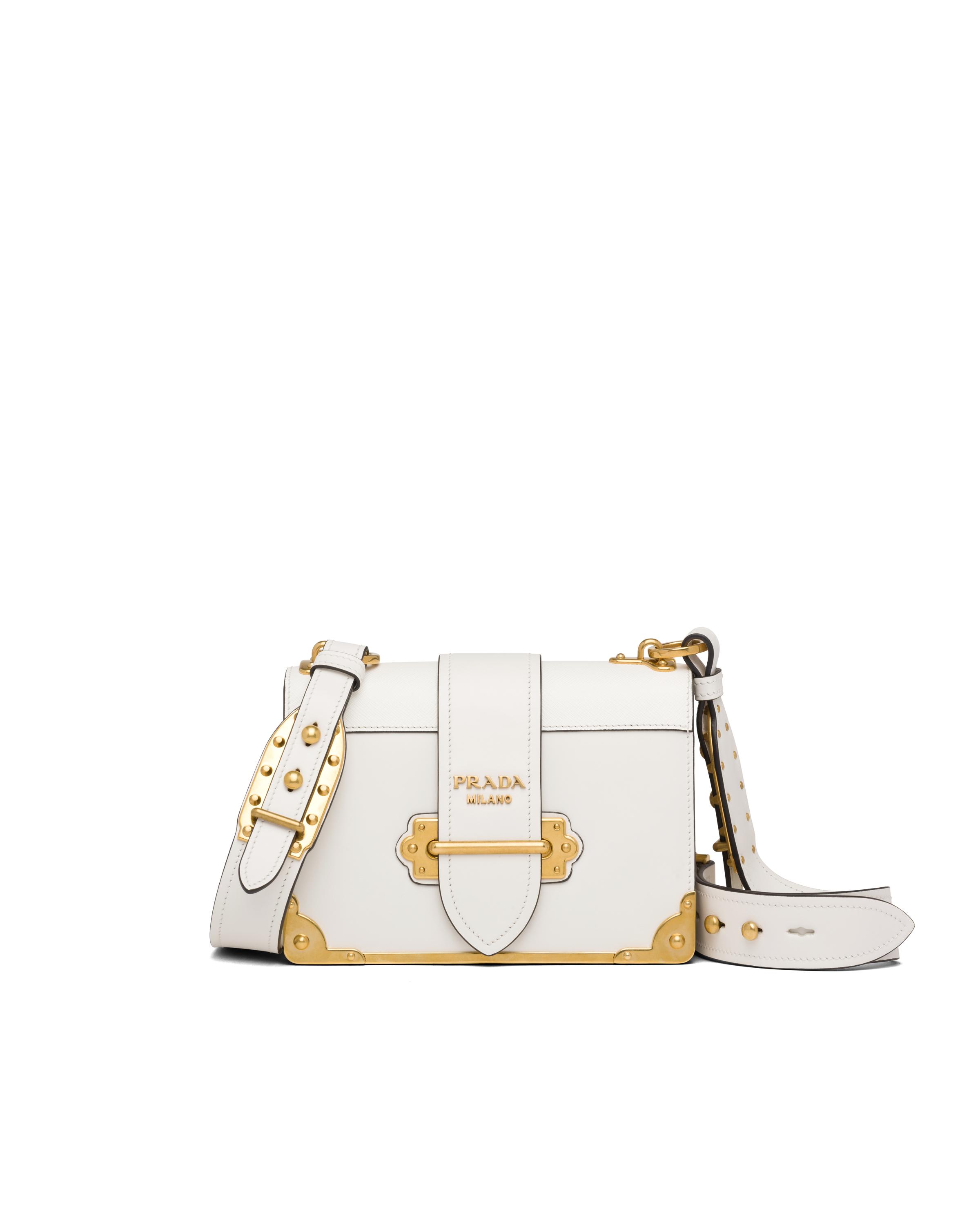 Cahier leather handbag Prada White in Leather - 28218963