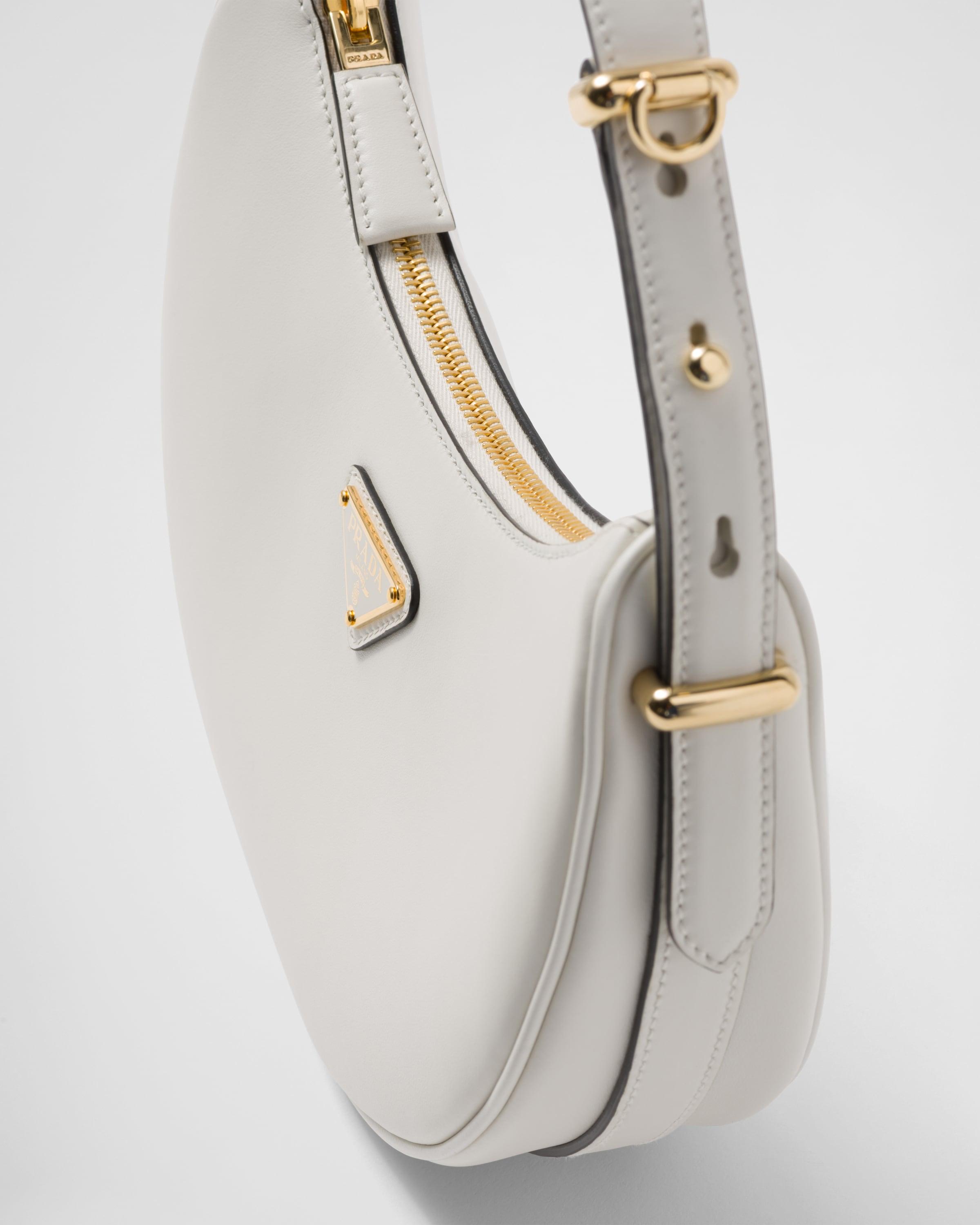 White Brushed Leather Shoulder Bag