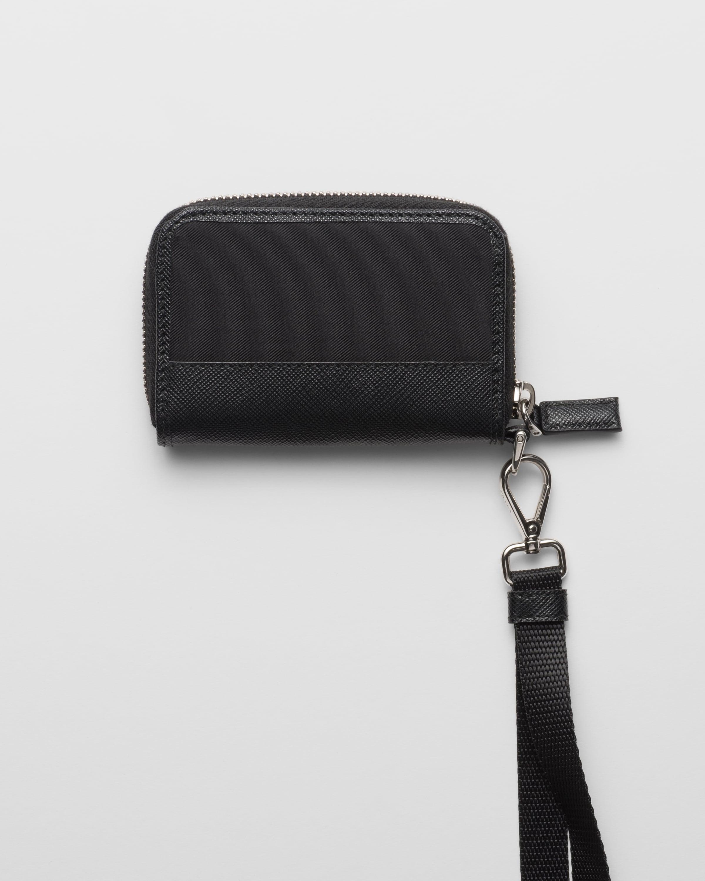 Prada Re Nylon And Saffiano Leather Coin Purse in Black for Men Lyst UK