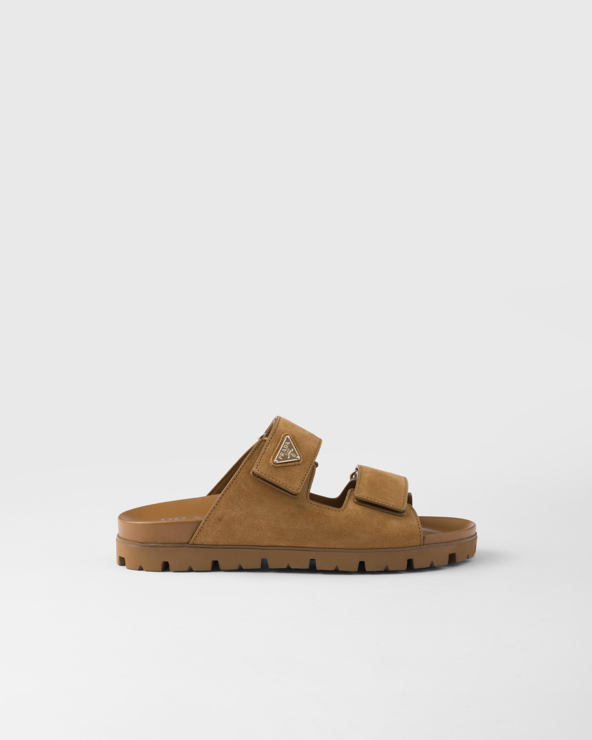 Prada Suede Band Sandals in Brown for Men | Lyst