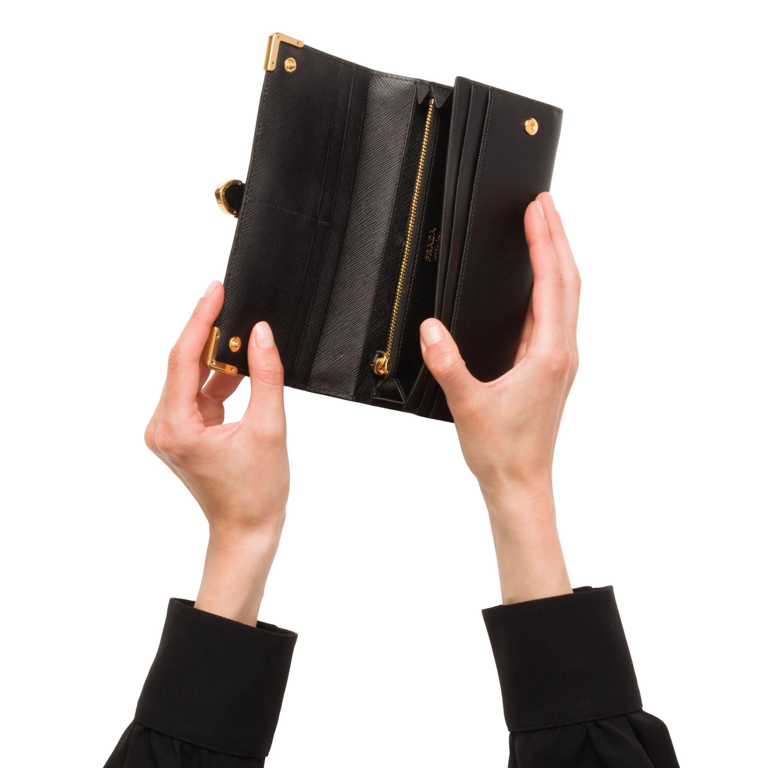 prada leather wallet