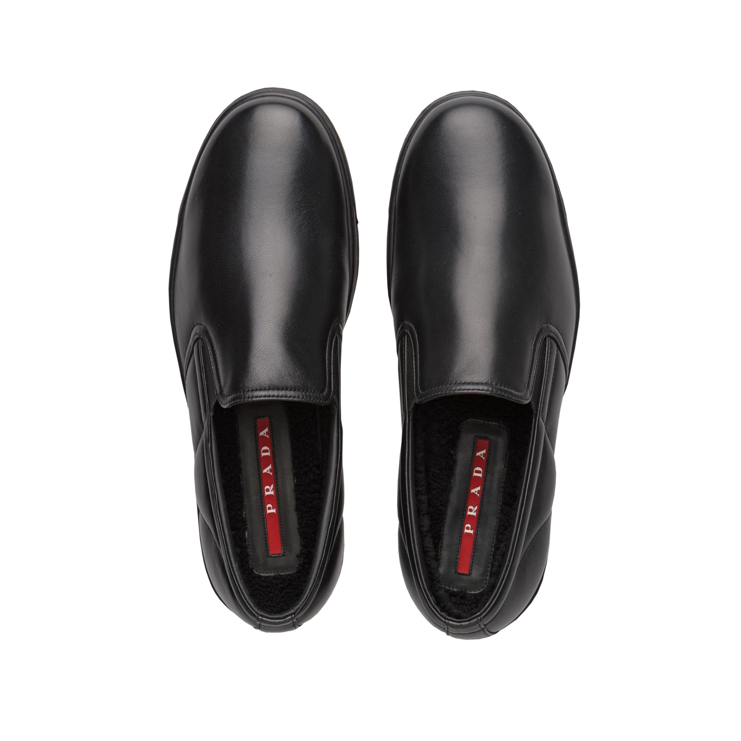 leather sneakers prada