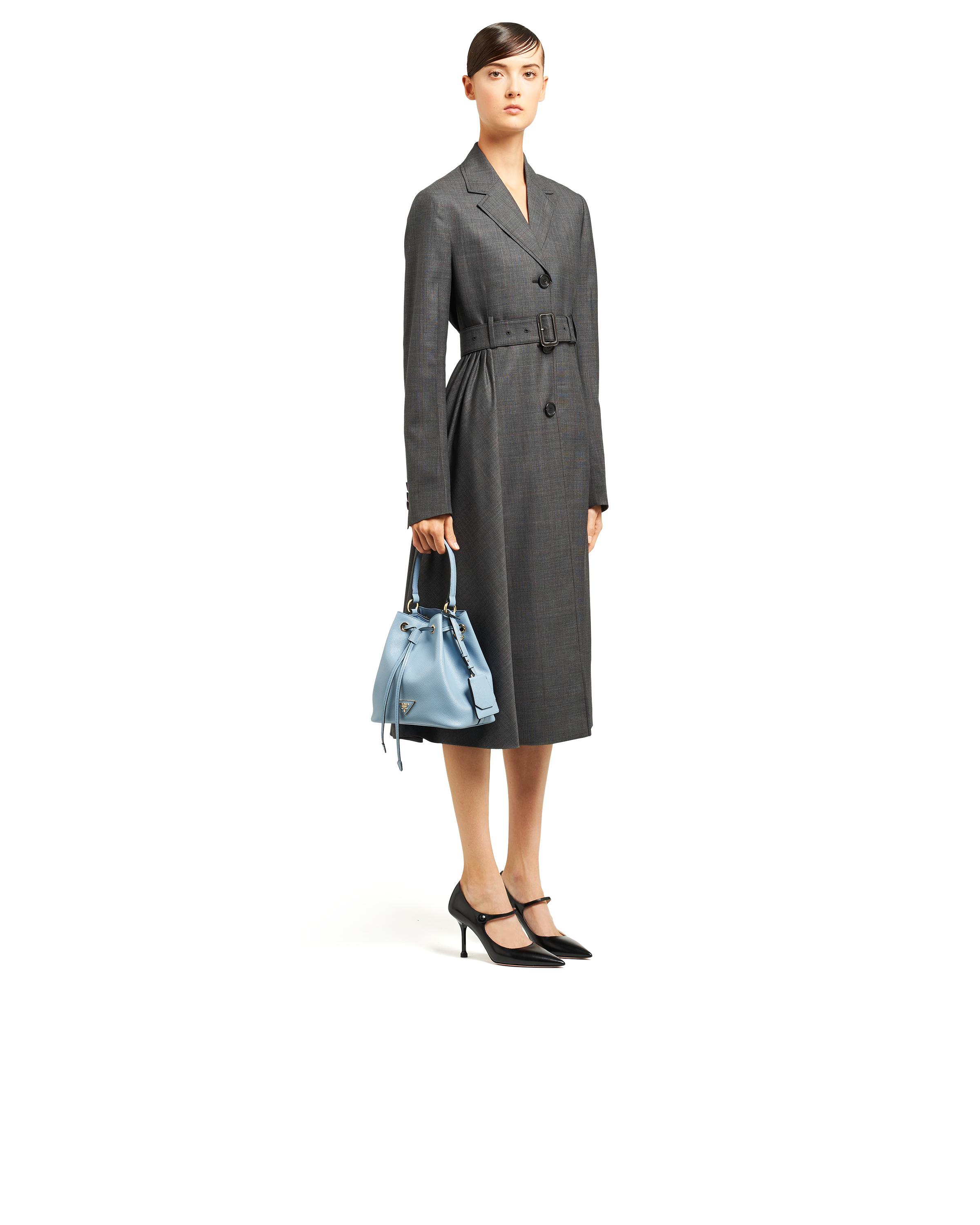 saffiano leather bucket bag prada