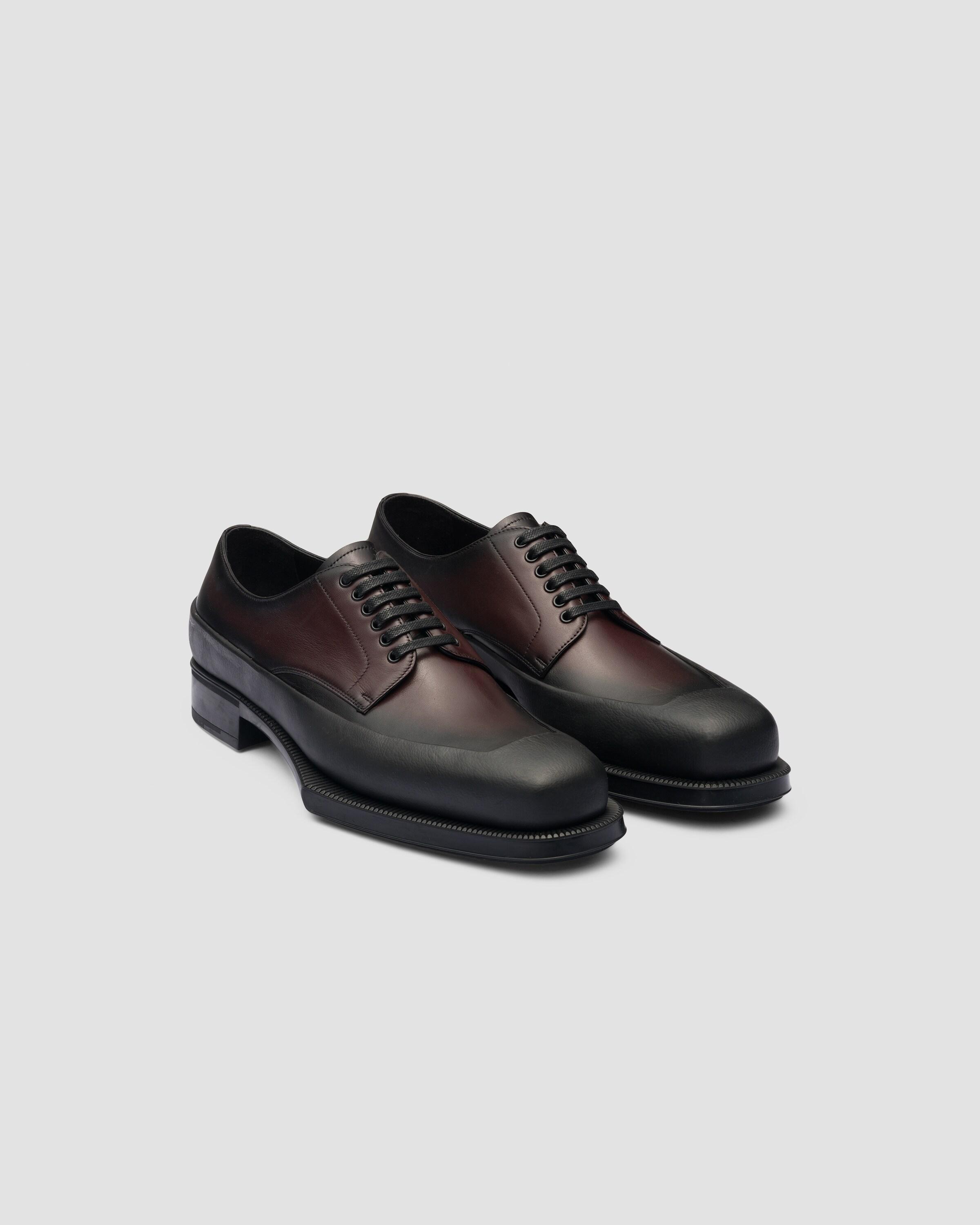 Prada Antique Leather Derby Shoes for Men | Lyst