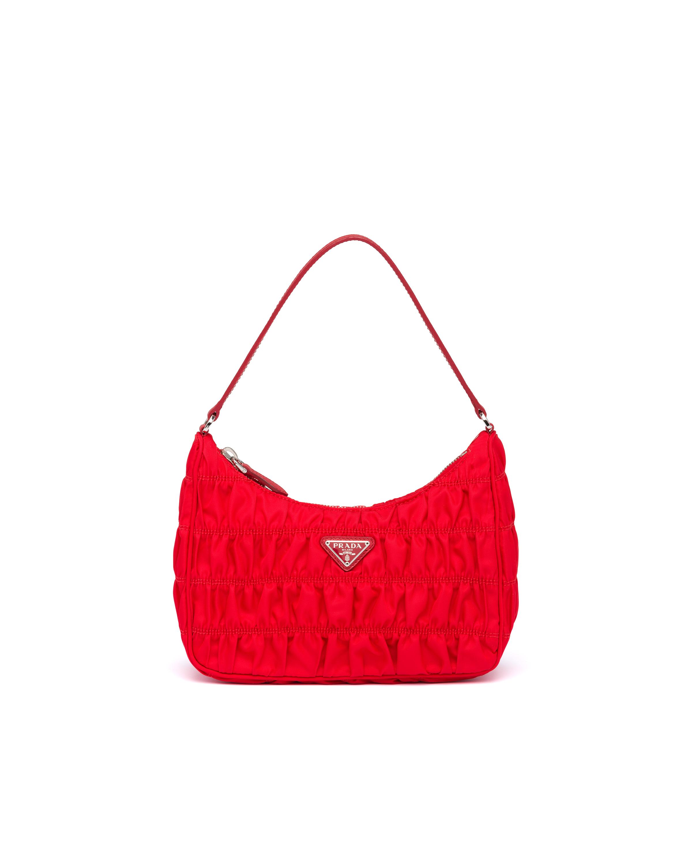 red nylon bag