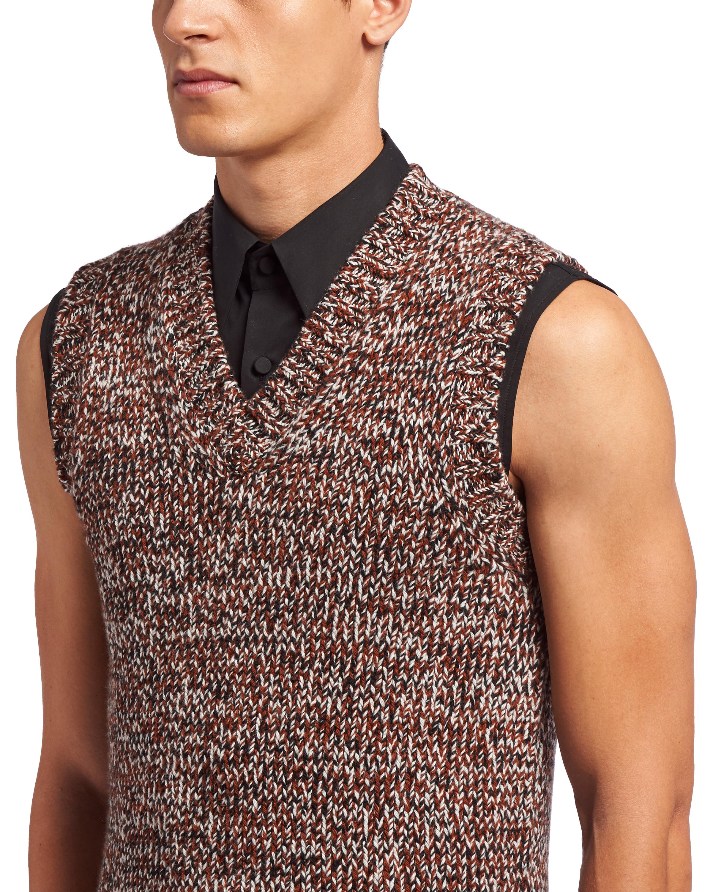 Prada Wool And Cashmere Vest in Black/Rust (Black) Lyst