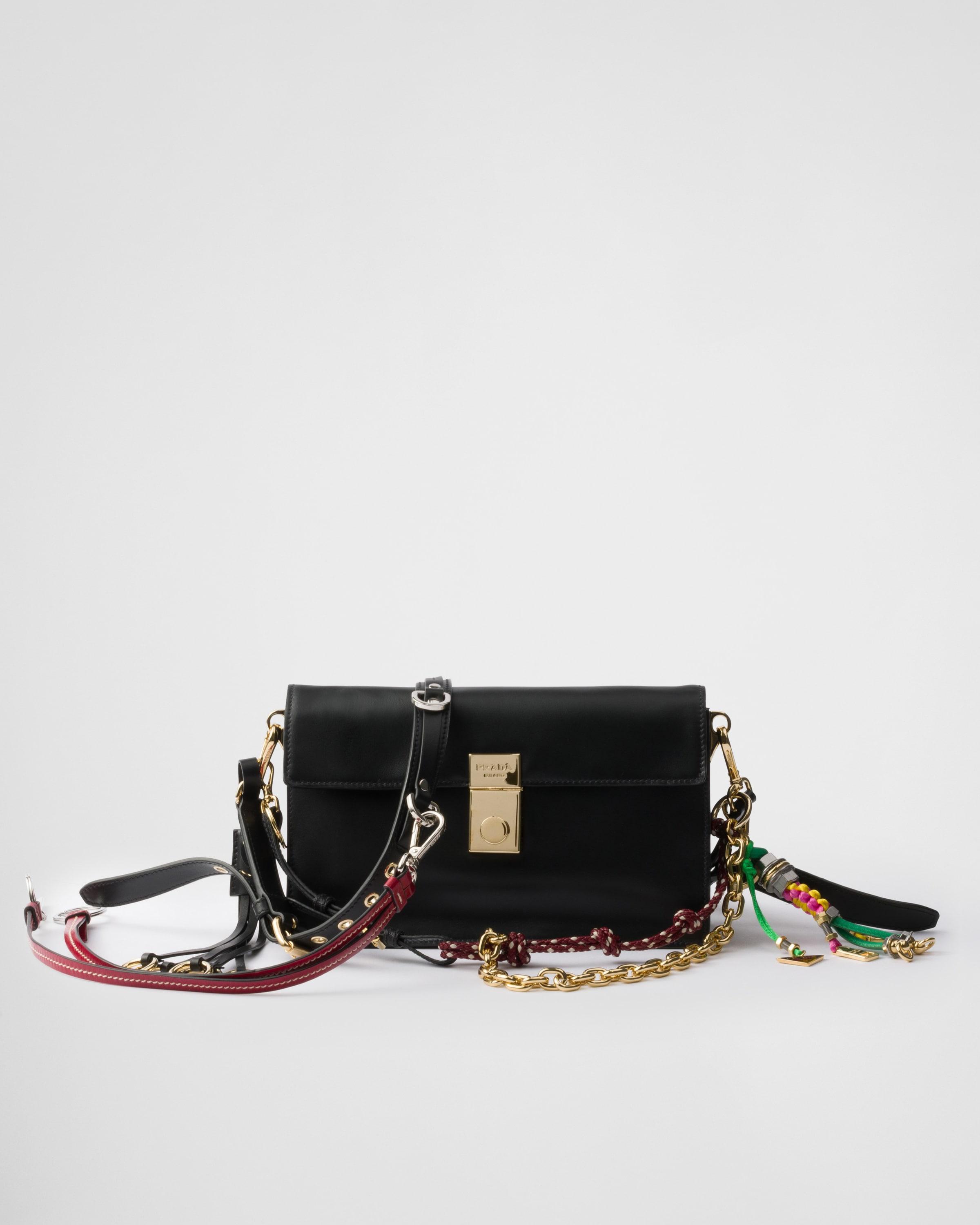 ショルダーバッグ・ポシェット PRADA 'Prada Soft Sound' small shoulder bag White Prada Soft Sound small leather shoulder bag with