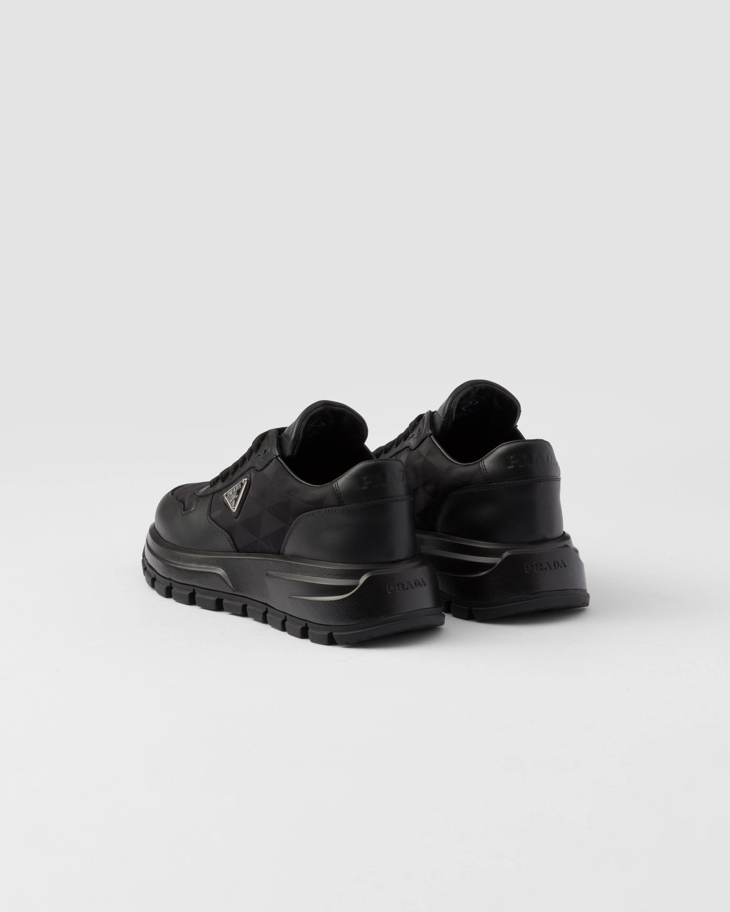 Prada Re-Nylon-Leather Prax 01 Sneakers in Black | Lyst