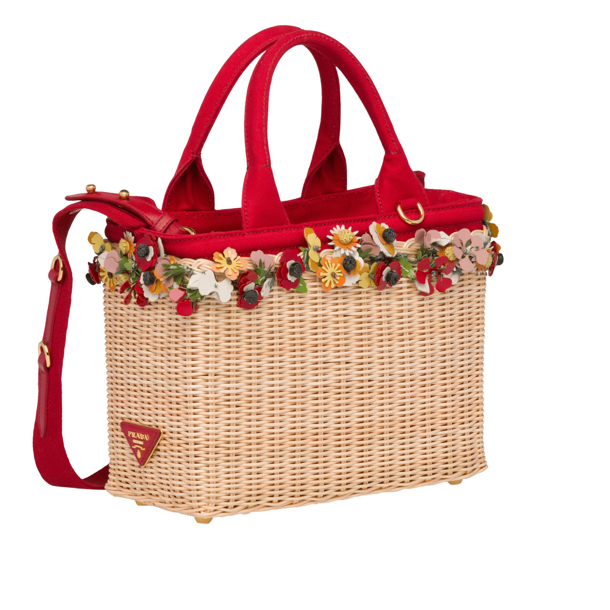 rattan bag prada
