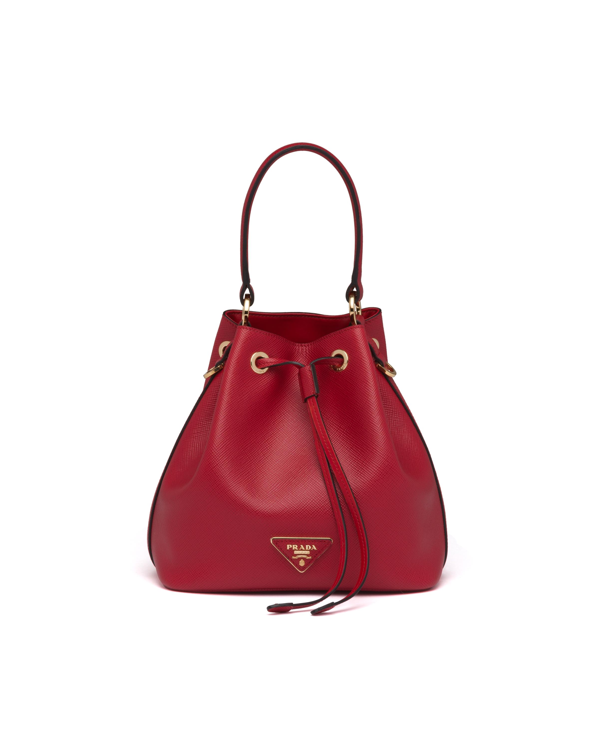 red prada bucket bag