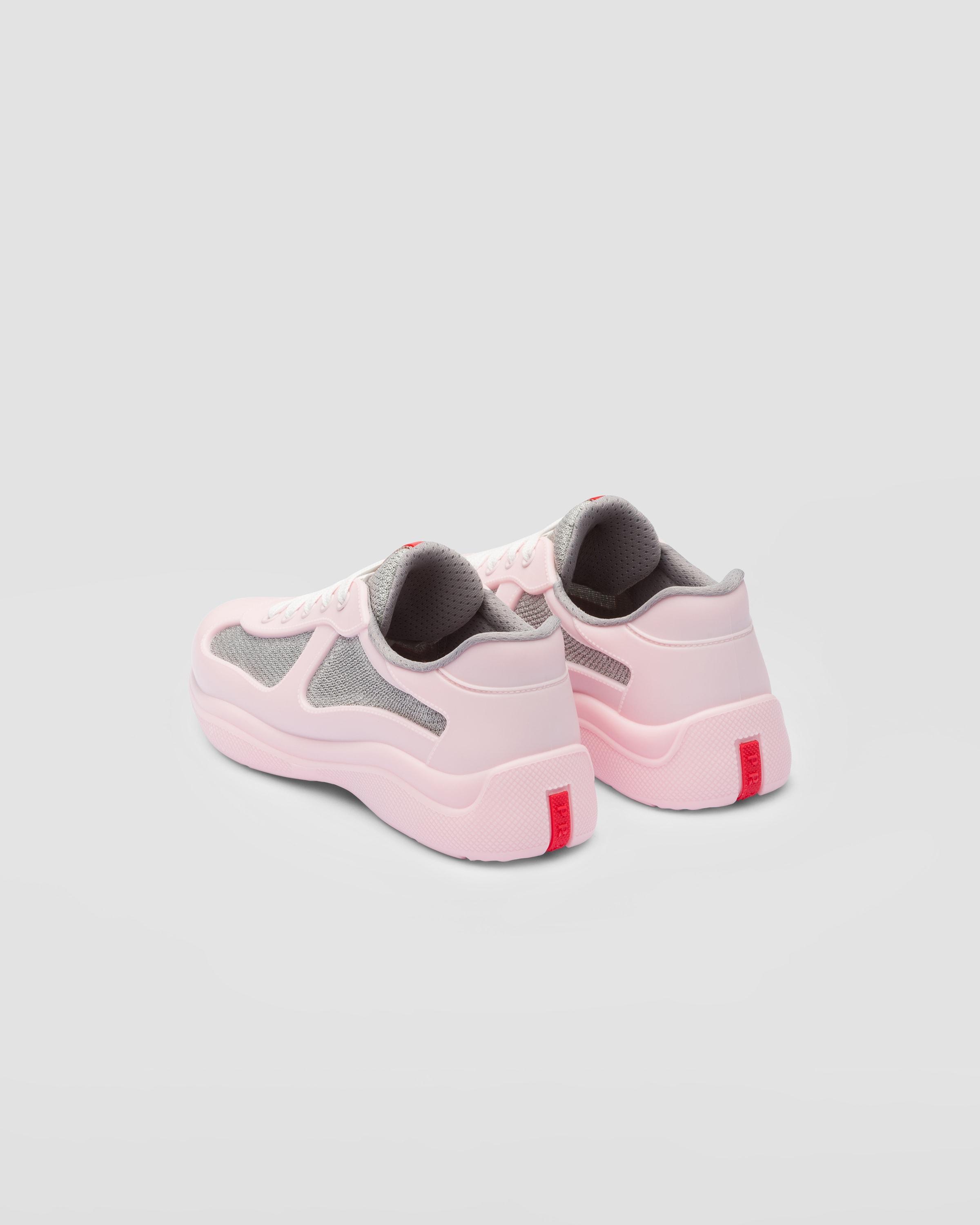 Prada America S Cup Soft Rubber And Bike Fabric Sneakers in Pink Lyst UK