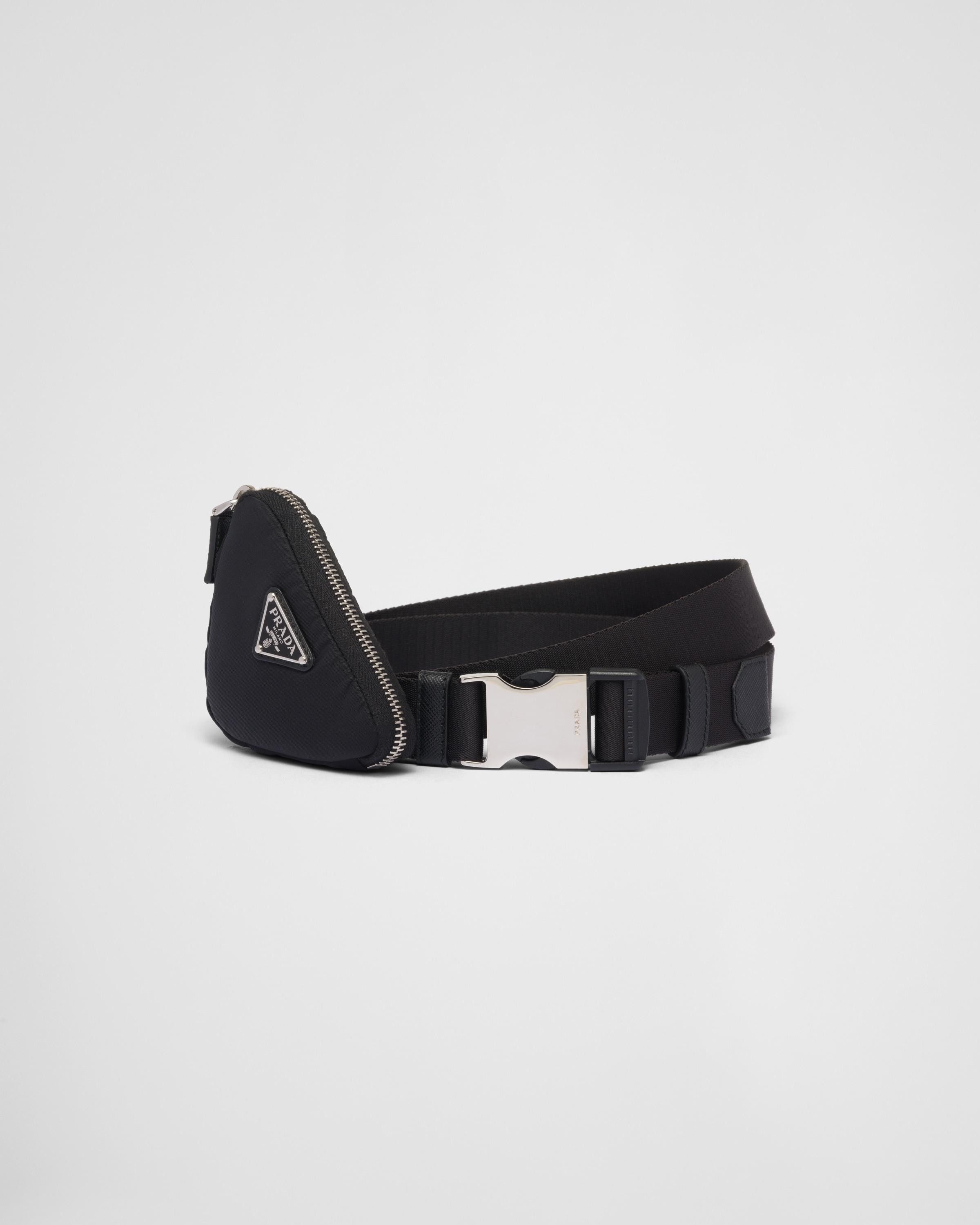 Prada Re-nylon Belt With Pouch in Black for Men | Lyst