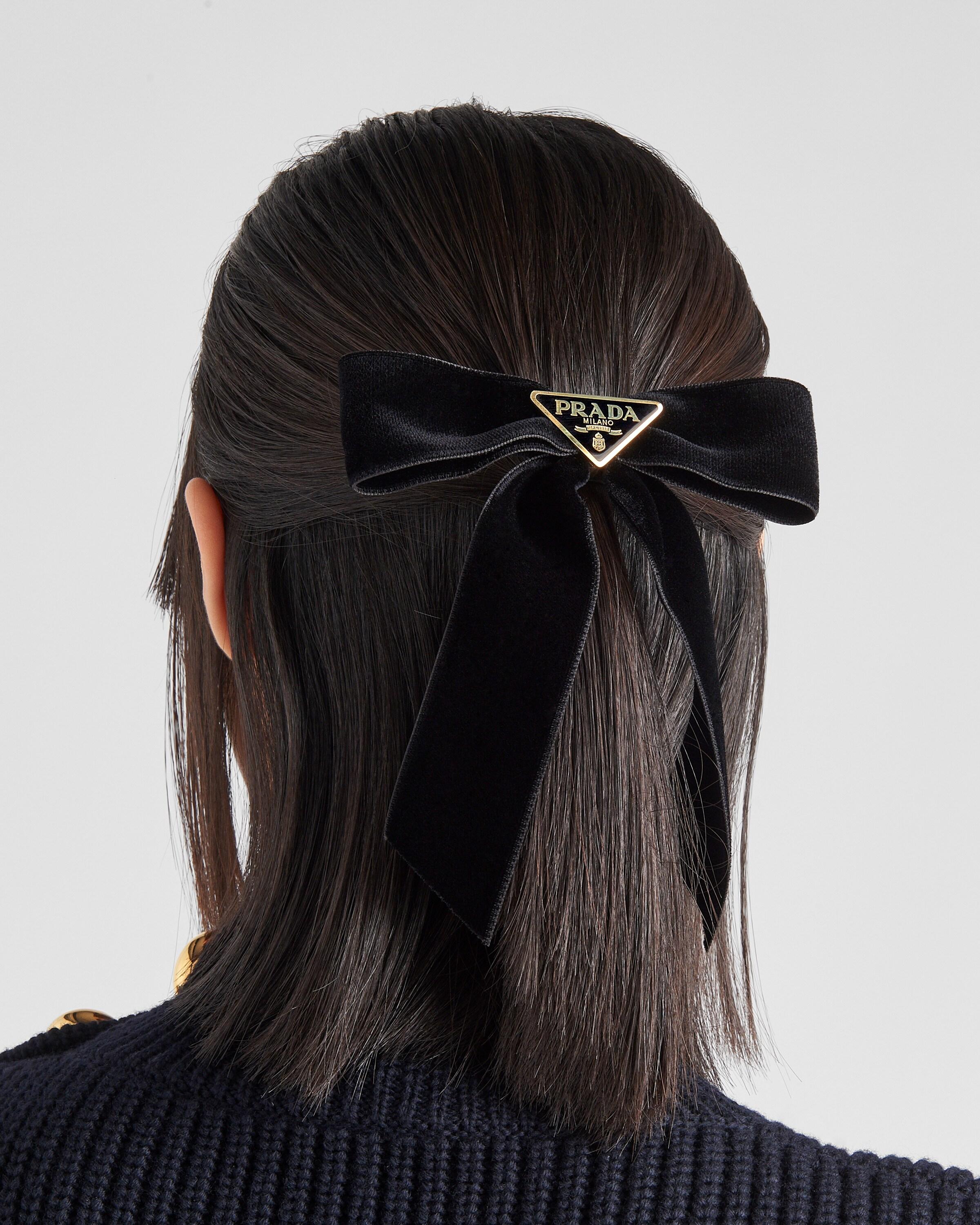 Prada Velvet Hair Clip in Black | Lyst Prada Velvet Hair Clip in Black | Lyst