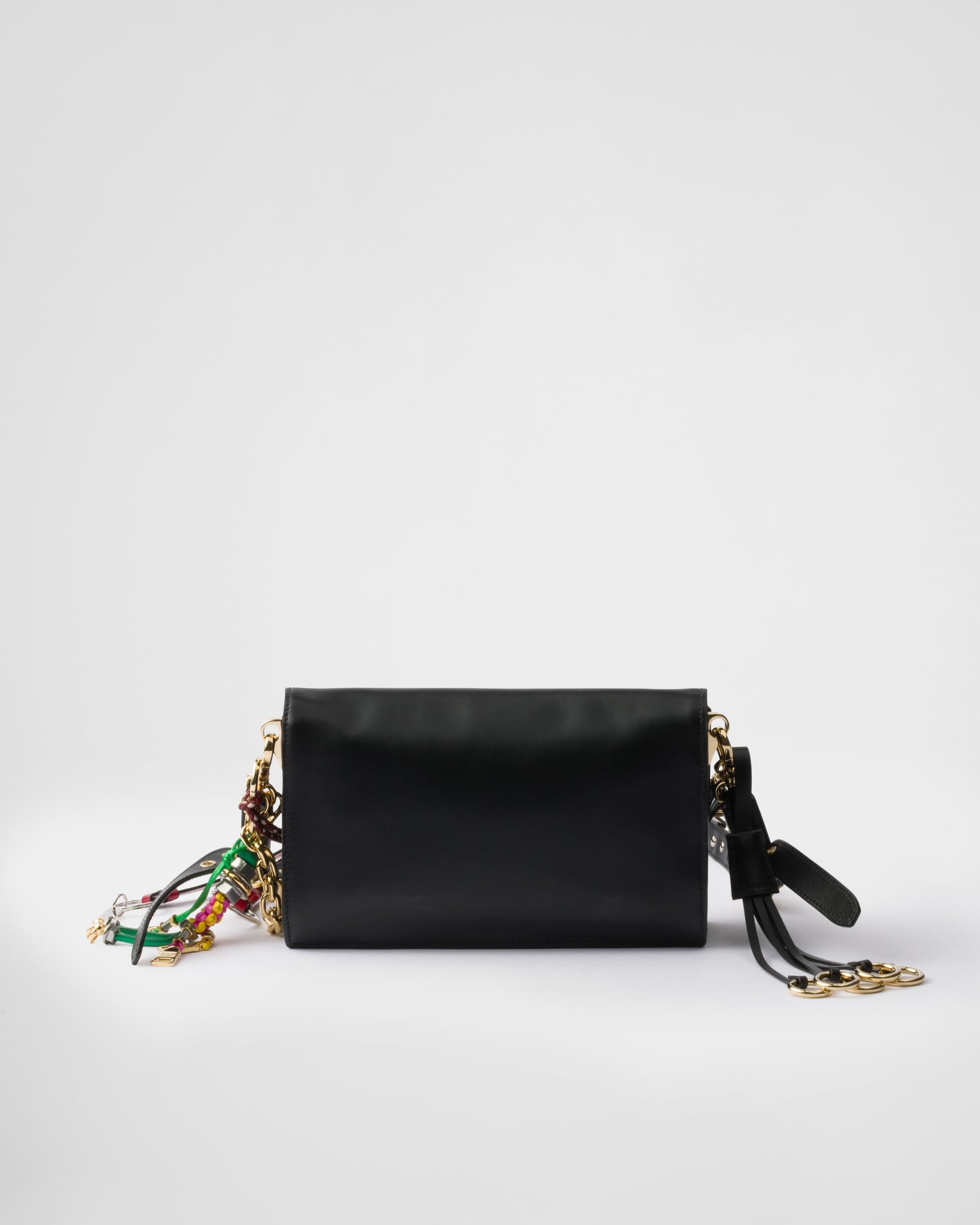 ショルダーバッグ・ポシェット PRADA BLACK LEATHER SMALL PRADA SOFT SOUND SHOULDER BAG Prada Soft Sound Small Leather Shoulder Bag | Sendegaro US