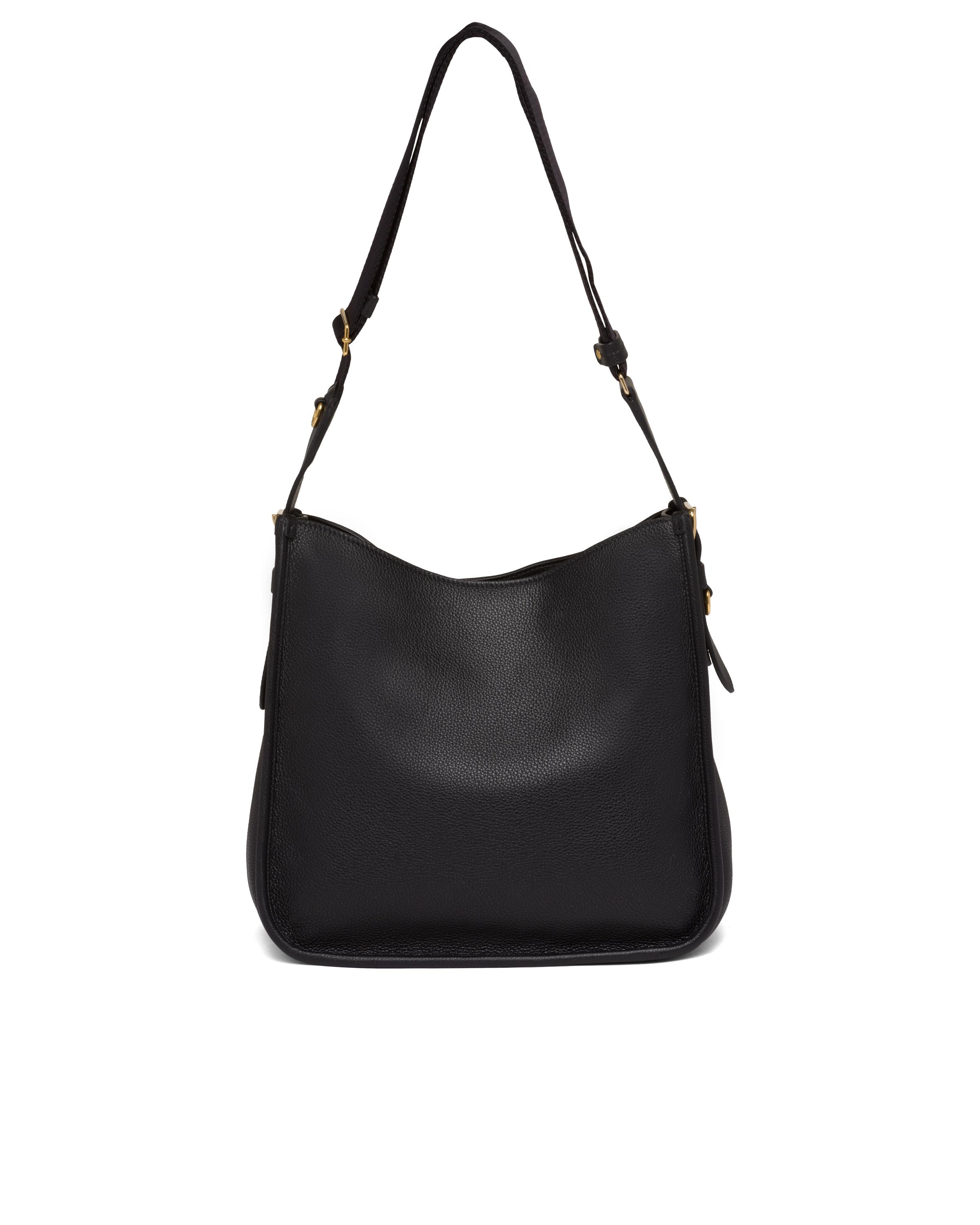 Prada Black Leather Hobo Bag | semashow.com