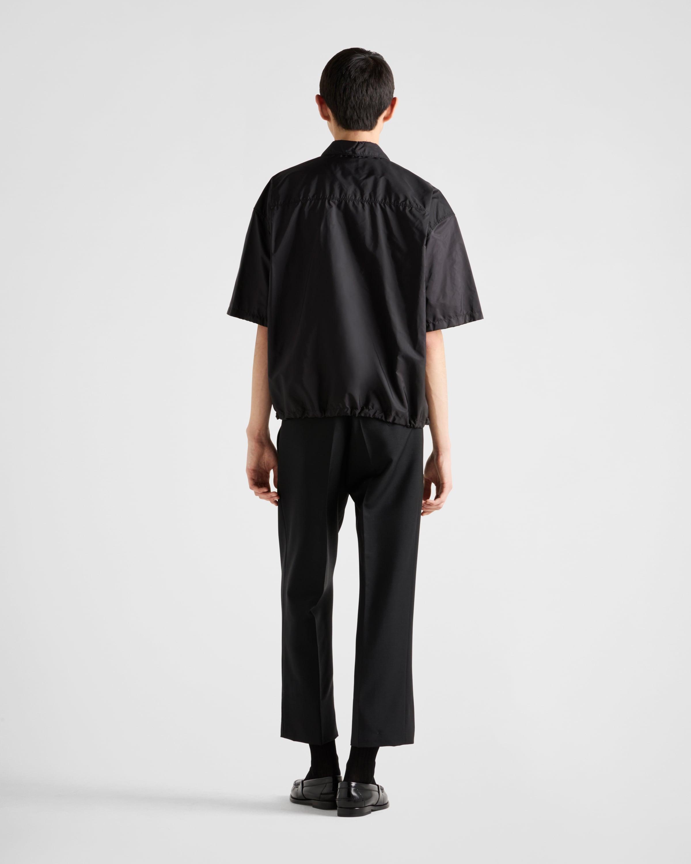 Prada Re-Nylon Zip-Up Shirt in Black for Men | Lyst
